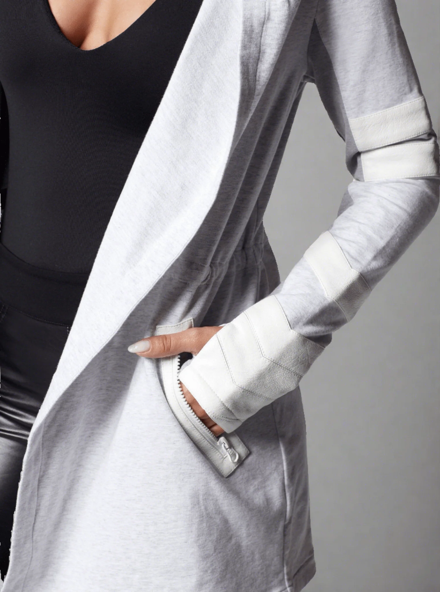 Maitri Stretch Wrap Traveller Jacket with Vegan Trim and Silk Hood - Image 8