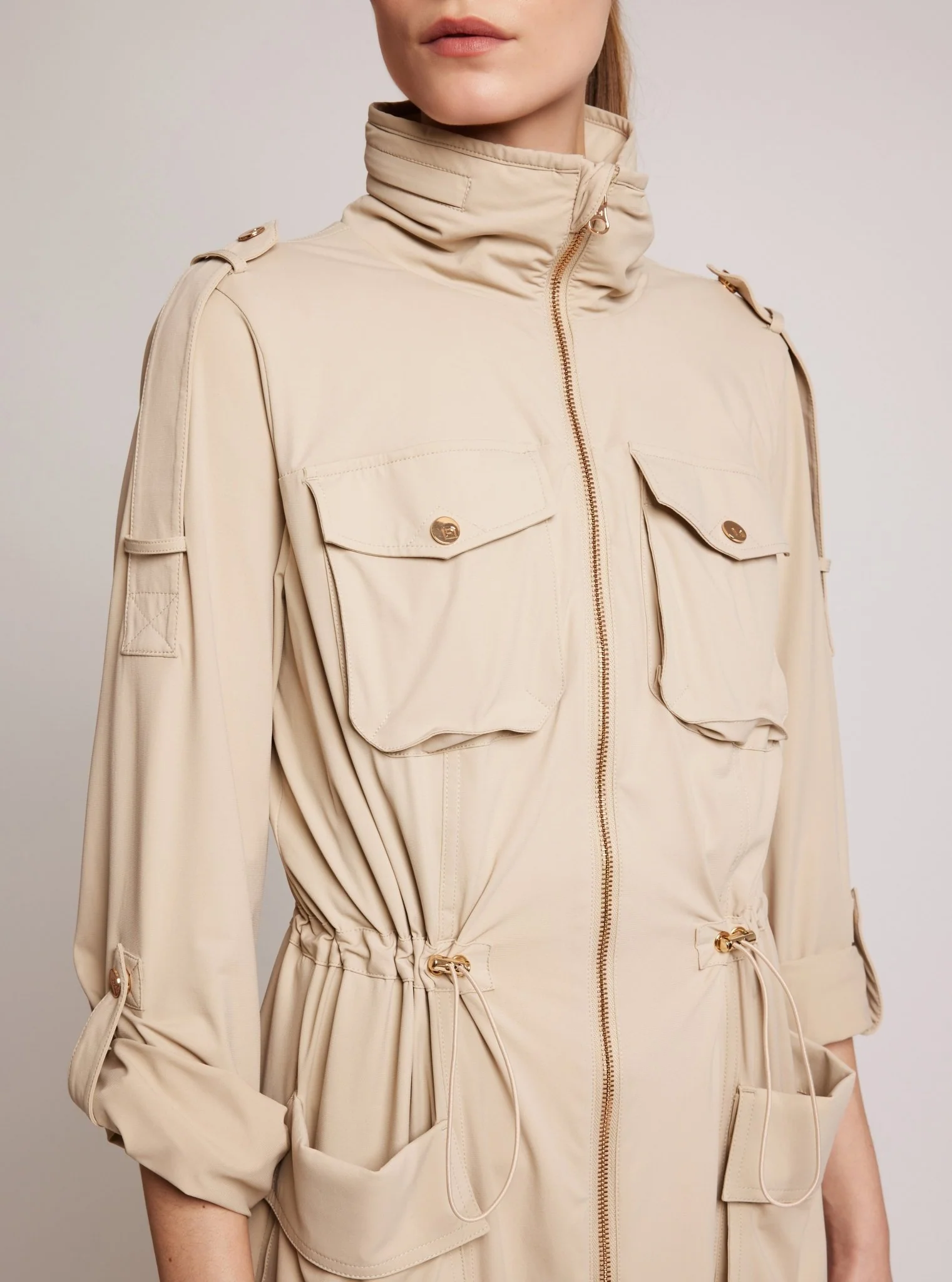 $99 Mastermind Anorak Gold Trims - Irish Cream FINAL SALE - Image 4