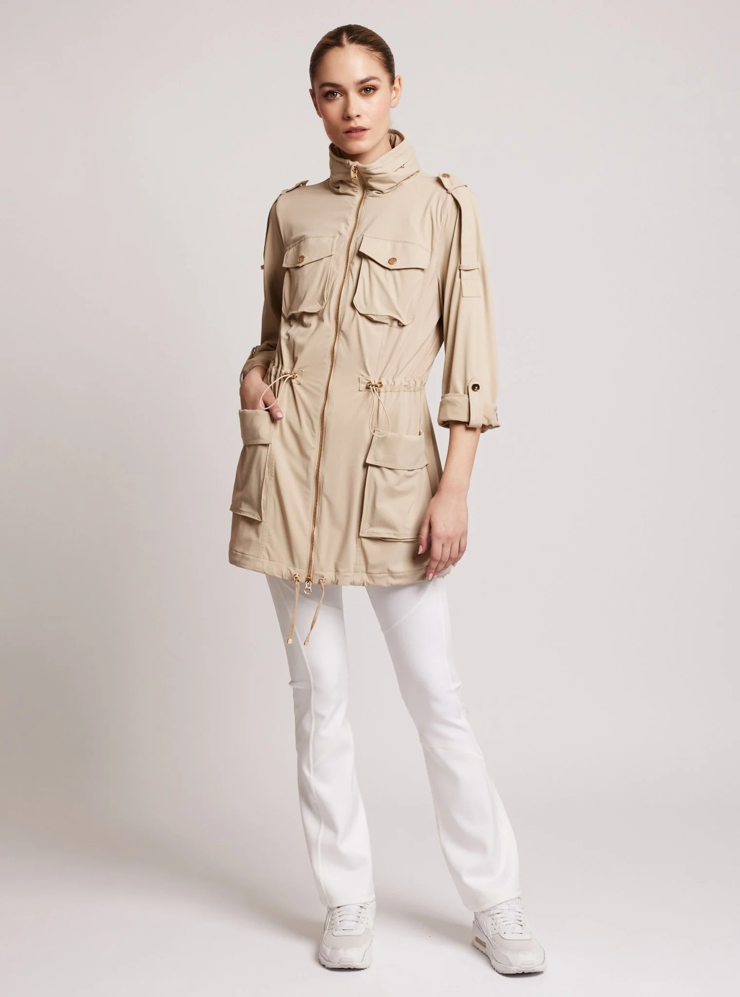 $99 Mastermind Anorak Gold Trims - Irish Cream FINAL SALE - Image 5