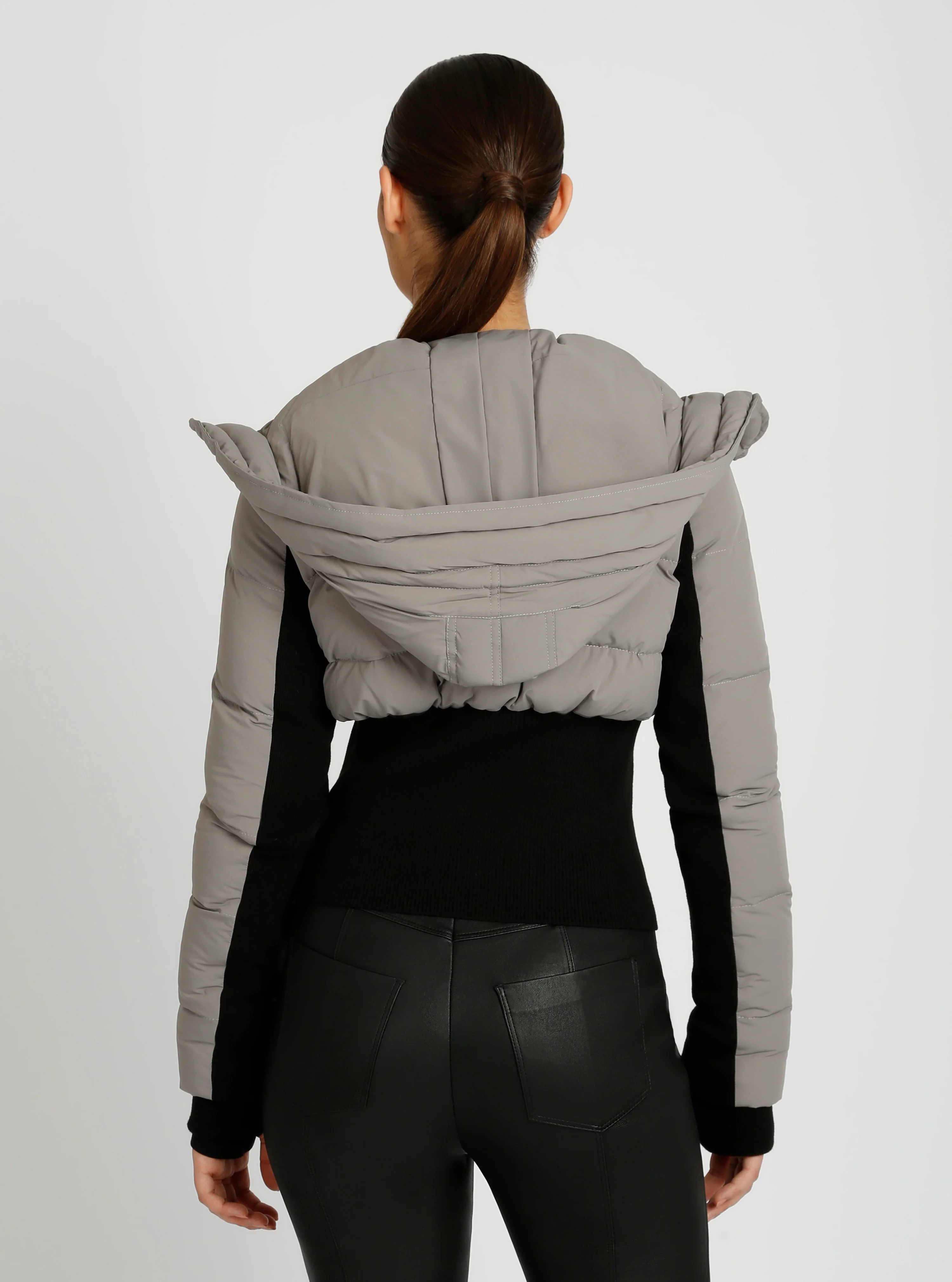 Asymmetrical Down Filled Puffer Jacket w/Waist Detail - 3 colors -FINAL SALE - Image 18