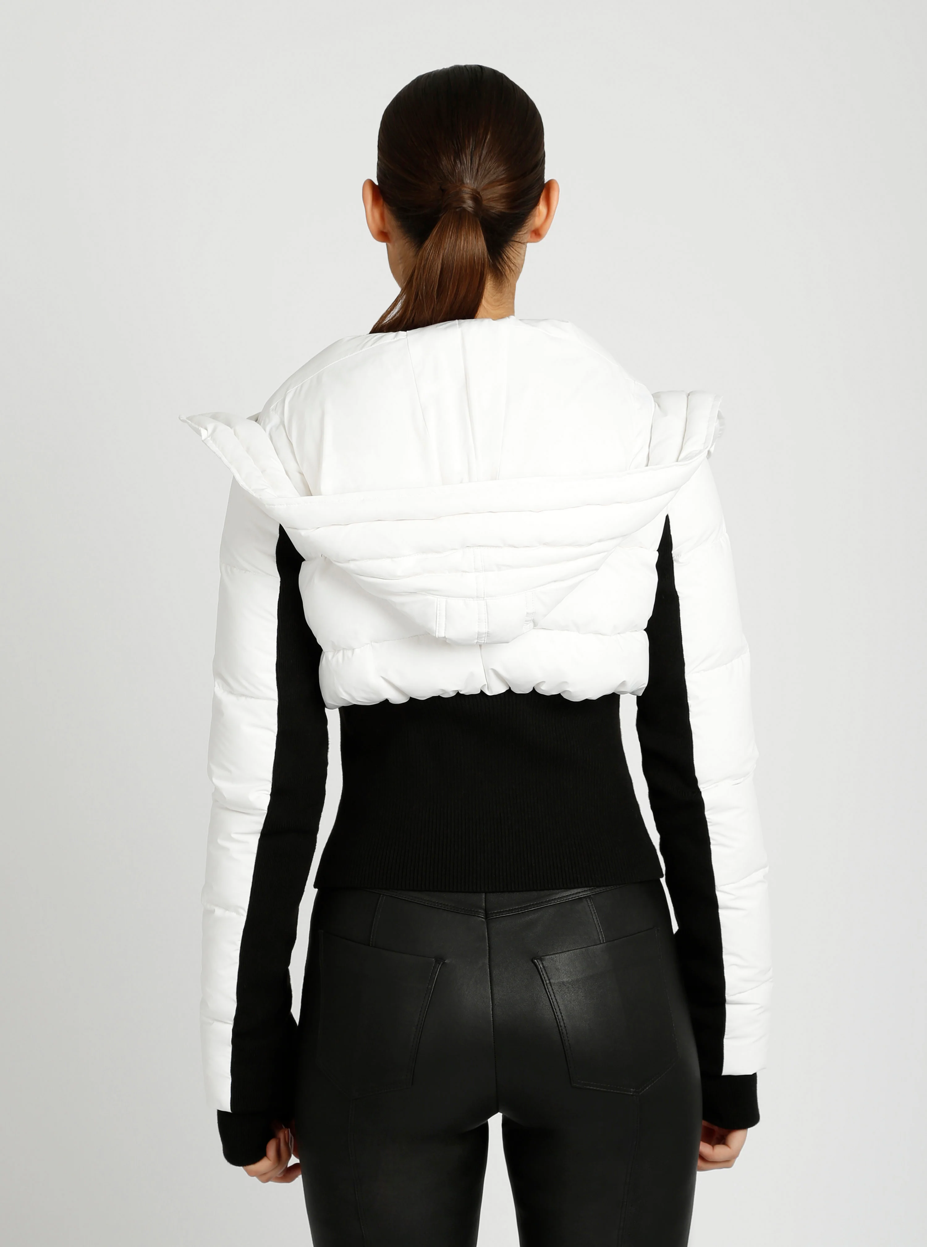 Asymmetrical Down Filled Puffer Jacket w/Waist Detail - 3 colors -FINAL SALE - Image 3