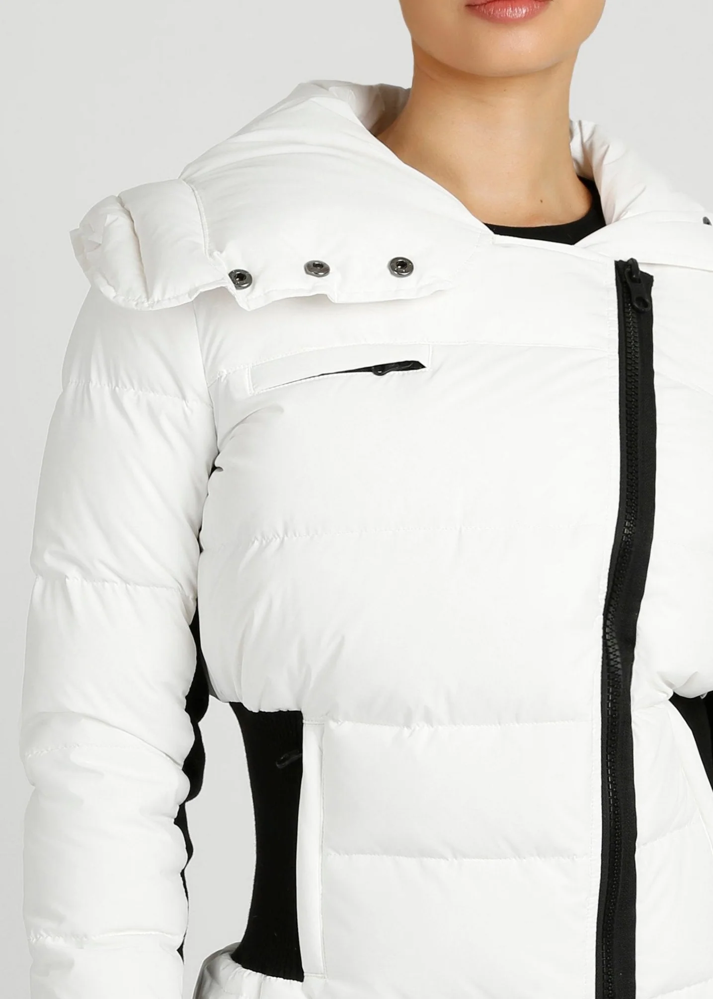Asymmetrical Mid Puffer Waist Cinch Down Filled Parka - 3 colors -FINAL SALE