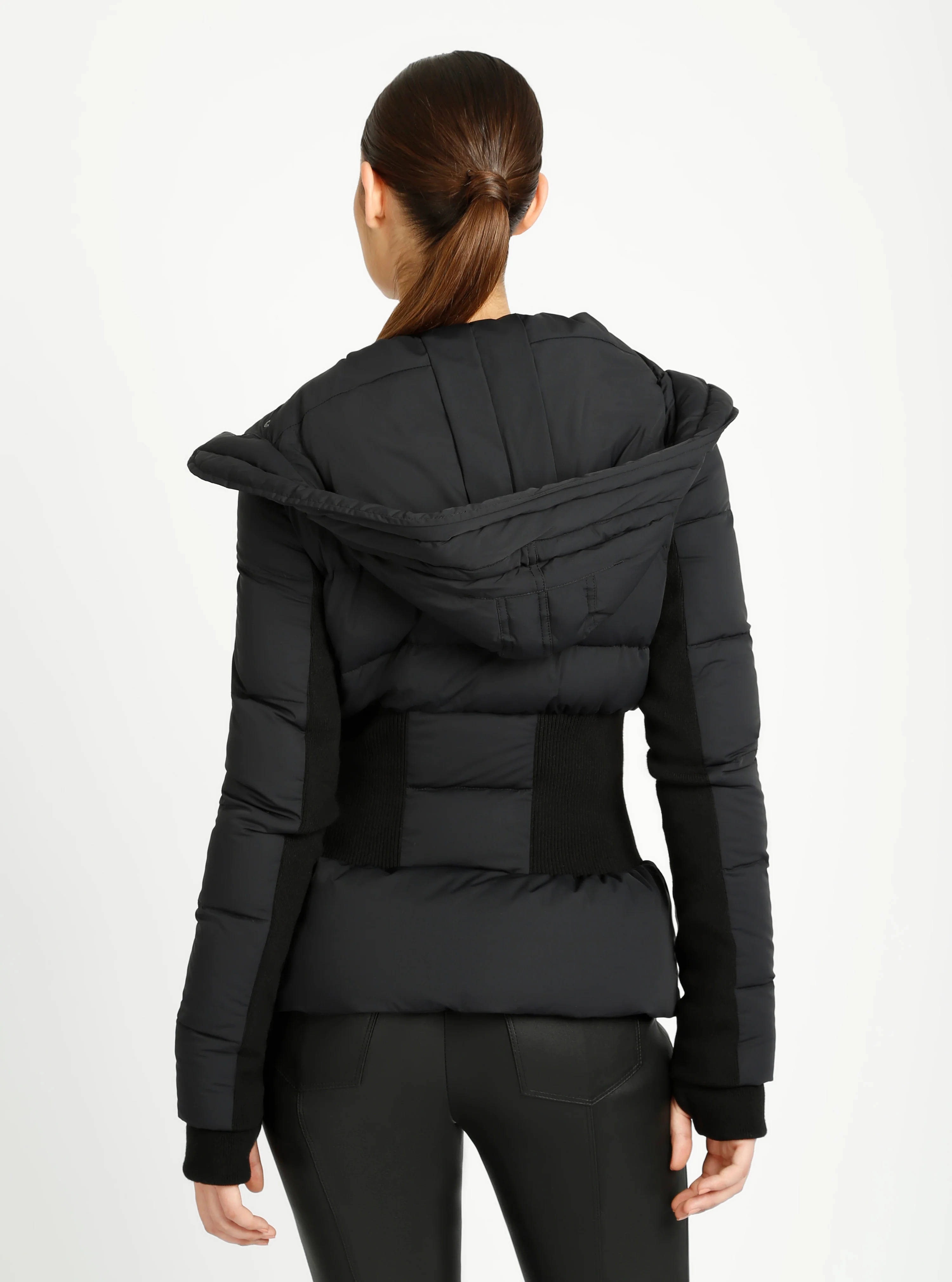 Asymmetrical Mid Puffer Waist Cinch Down Filled Parka - 3 colors -FINAL SALE - Image 24