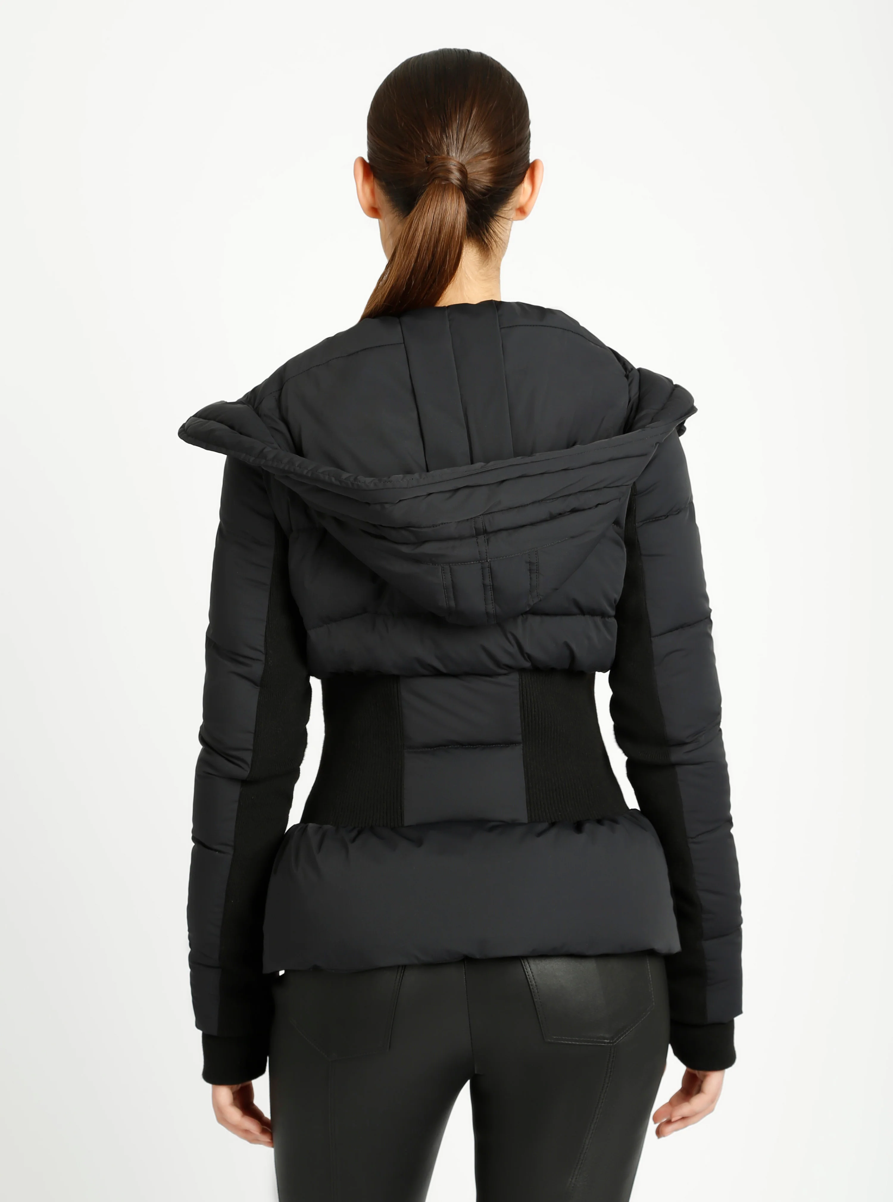 Asymmetrical Mid Puffer Waist Cinch Down Filled Parka - 3 colors -FINAL SALE - Image 25