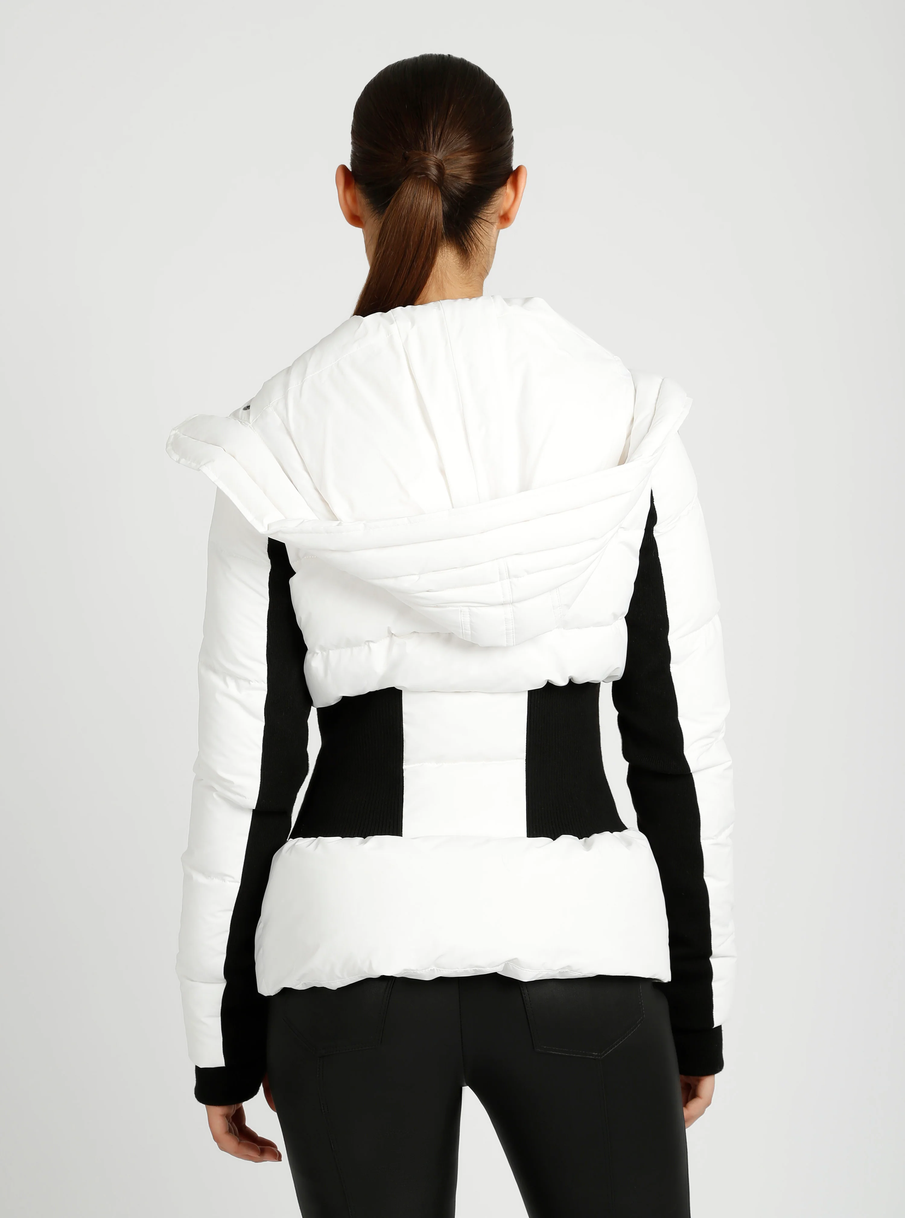 Asymmetrical Mid Puffer Waist Cinch Down Filled Parka - 3 colors -FINAL SALE - Image 4