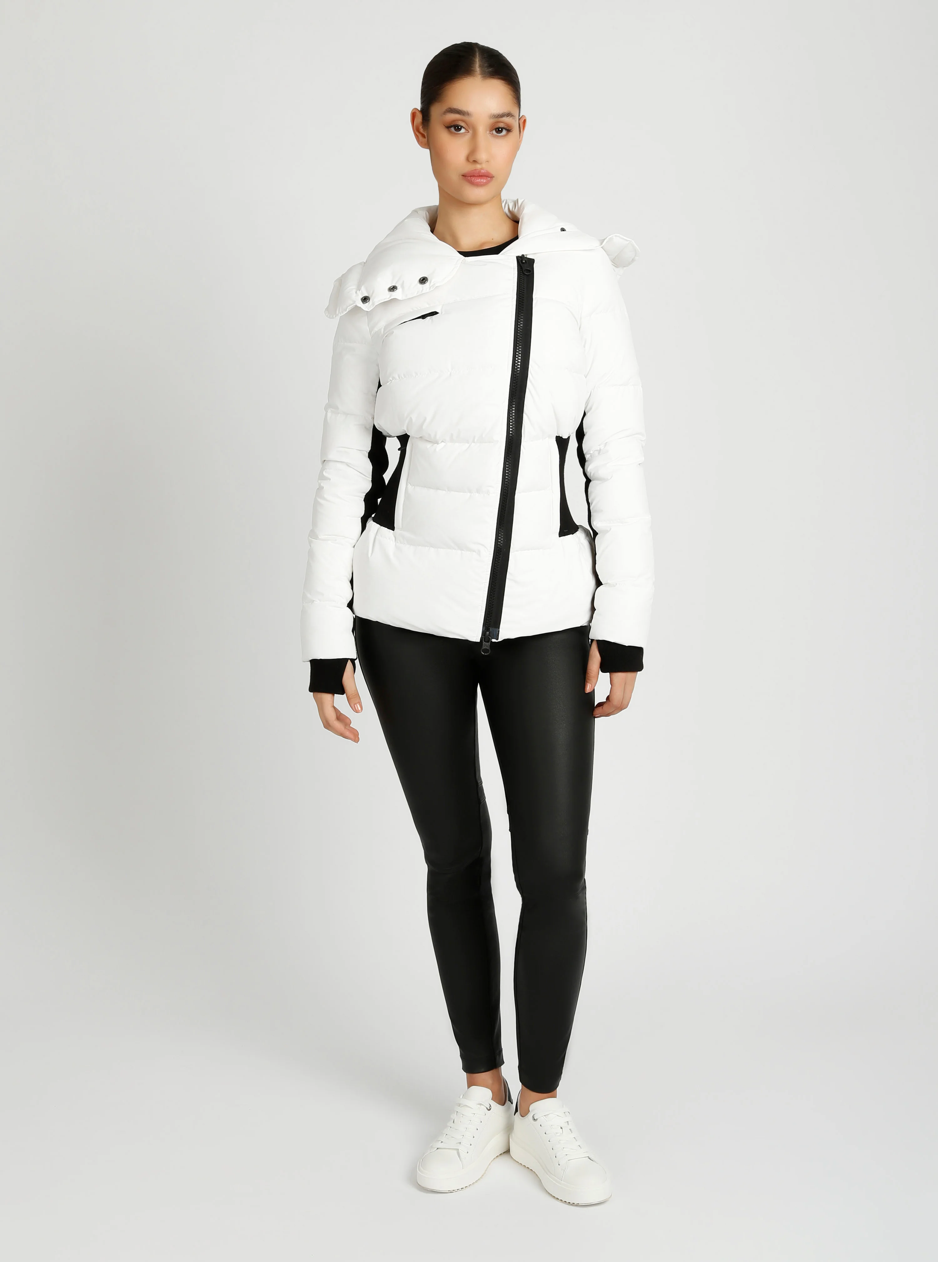Asymmetrical Mid Puffer Waist Cinch Down Filled Parka - 3 colors -FINAL SALE - Image 9