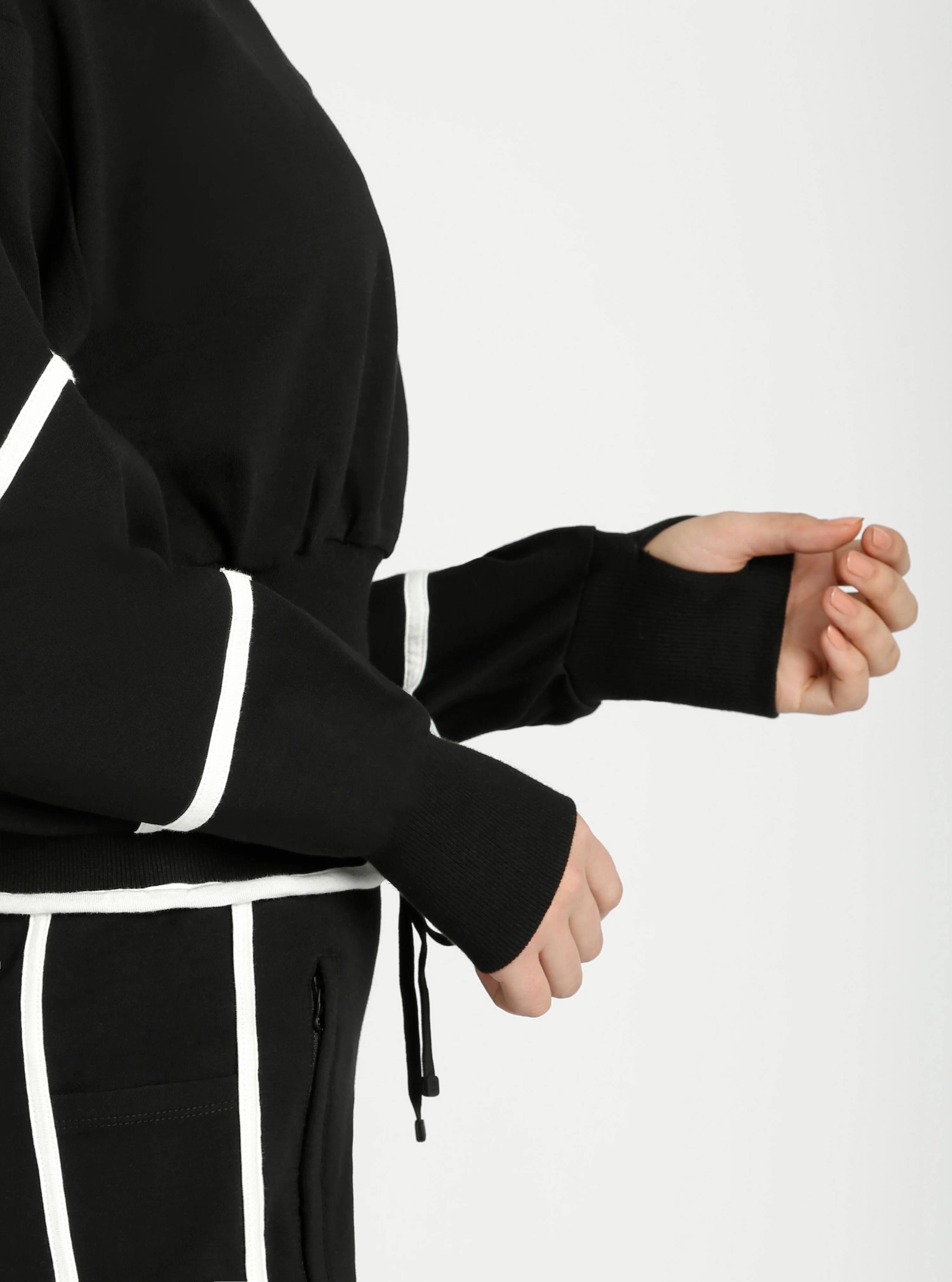 Belina V Neck Sweatshirt Charcoal or Black - FINAL SALE - Image 10
