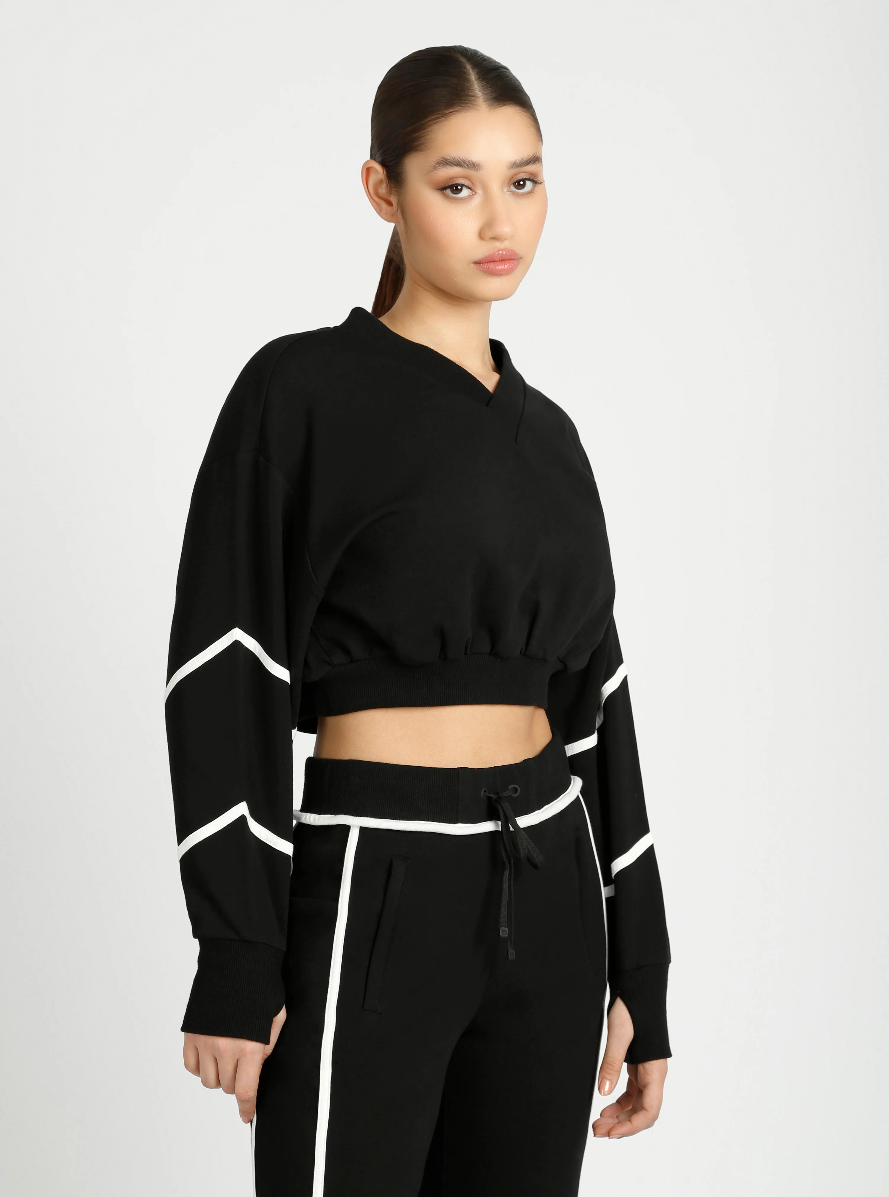 Belina V Neck Sweatshirt Charcoal or Black - FINAL SALE - Image 12