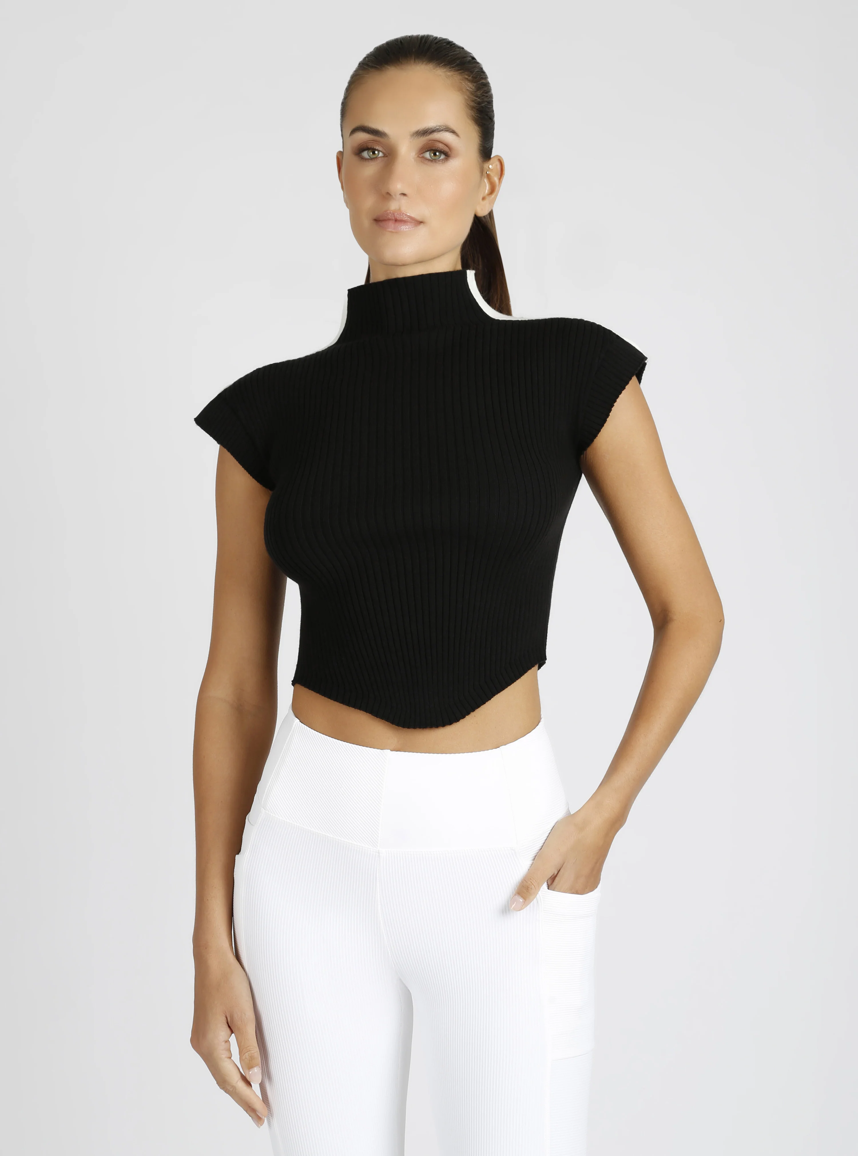 Brianna Mock Neck Top - Image 5