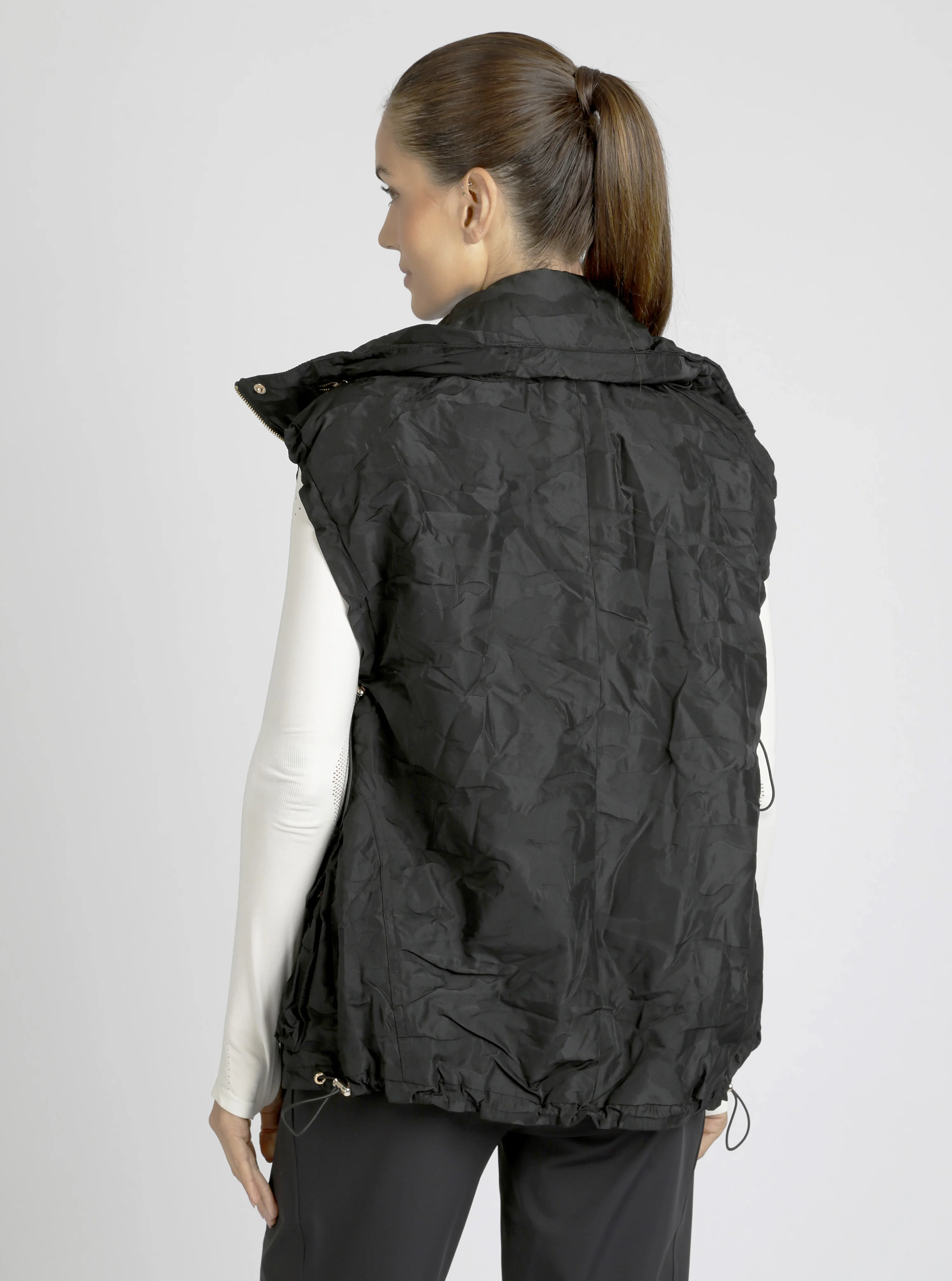 Camo Oversized Svetlana Vest Gold Trims Black or Chocolate - FINAL SALE - Image 12