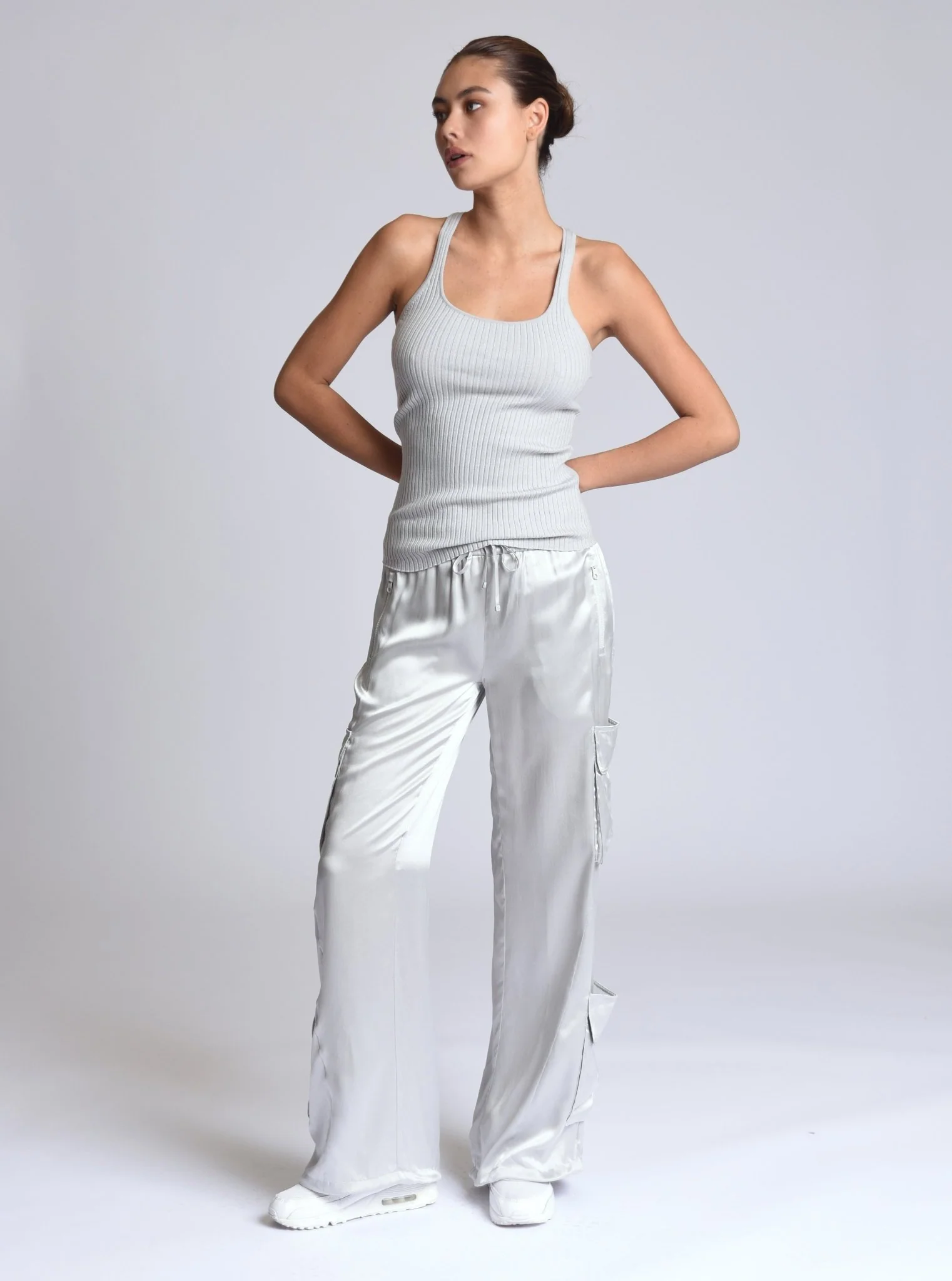 Chelsea Silk Wide Leg Cargo Pant - Image 13