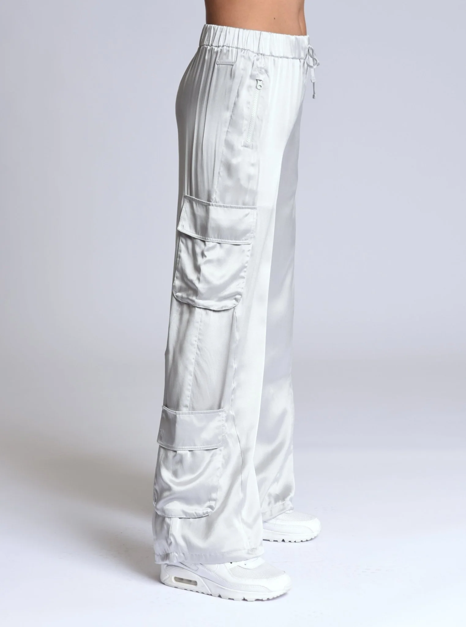 Chelsea Silk Wide Leg Cargo Pant - Image 14