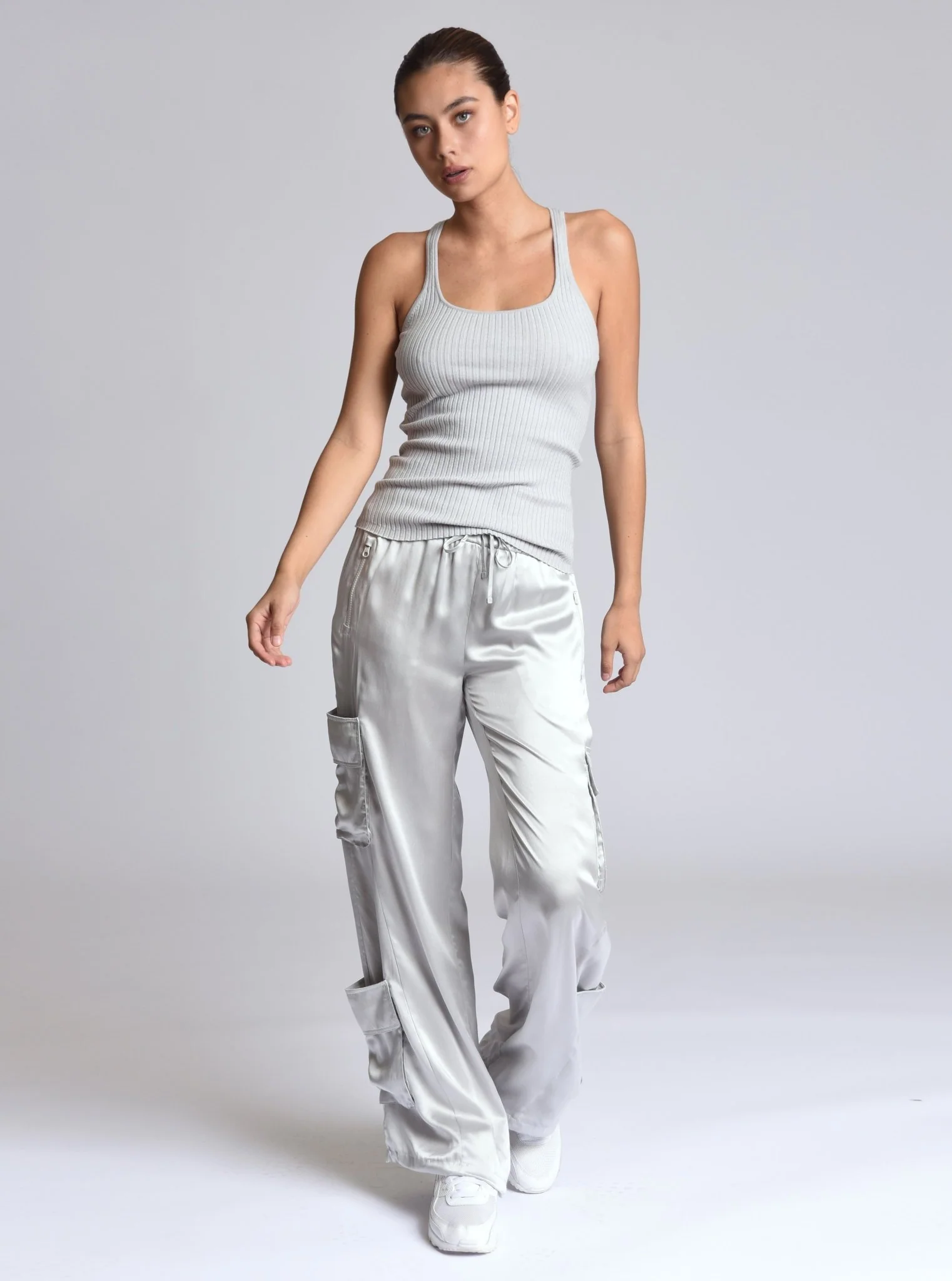 Chelsea Silk Wide Leg Cargo Pant - Image 3