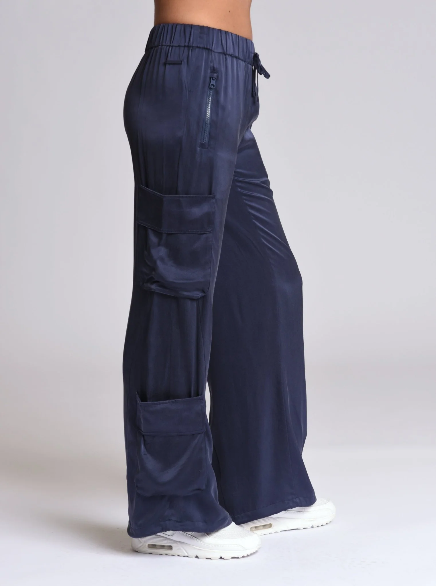 Chelsea Silk Wide Leg Cargo Pant - Image 5