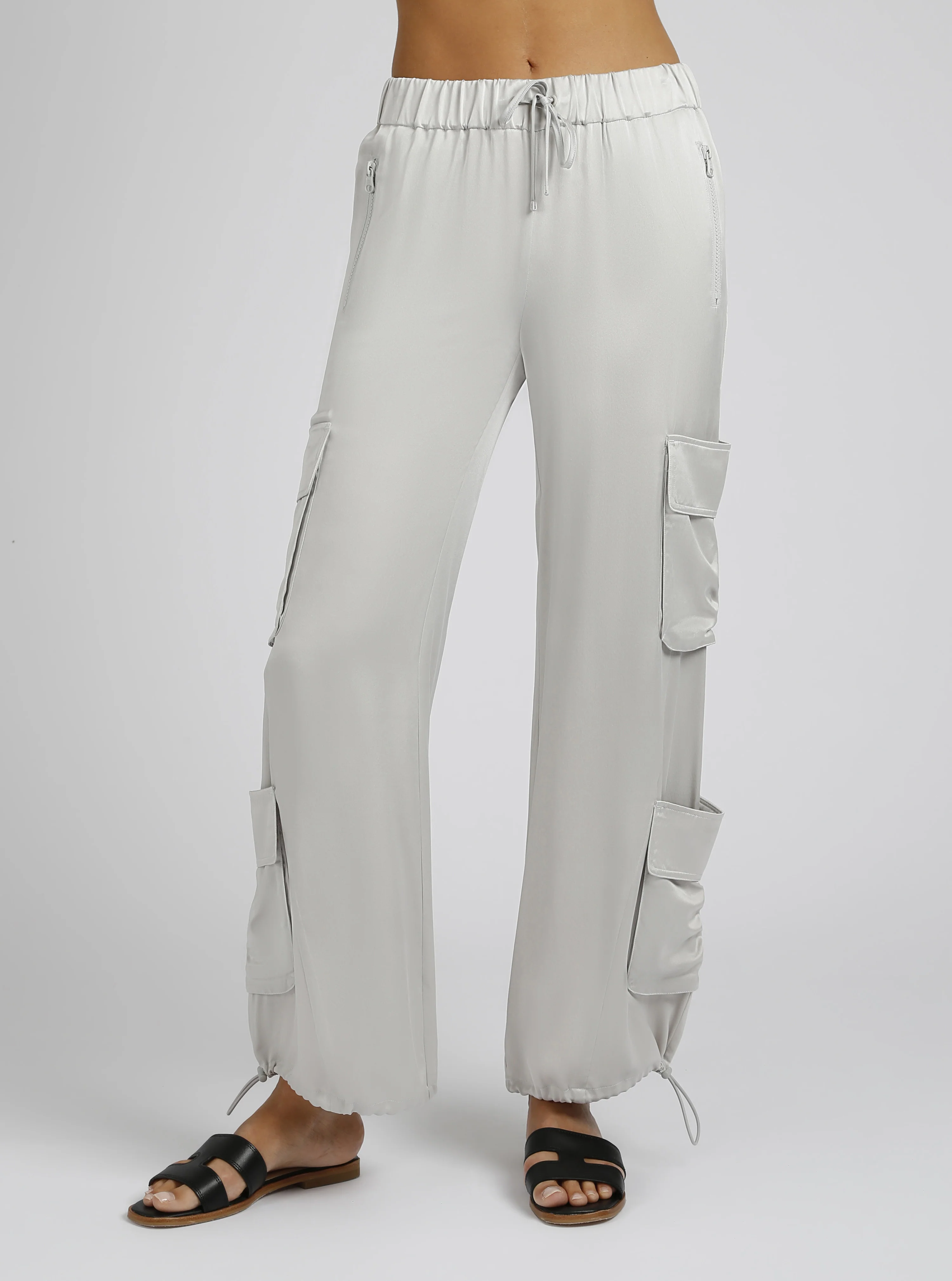 Chelsea Silk Wide Leg Cargo Pant - Image 7