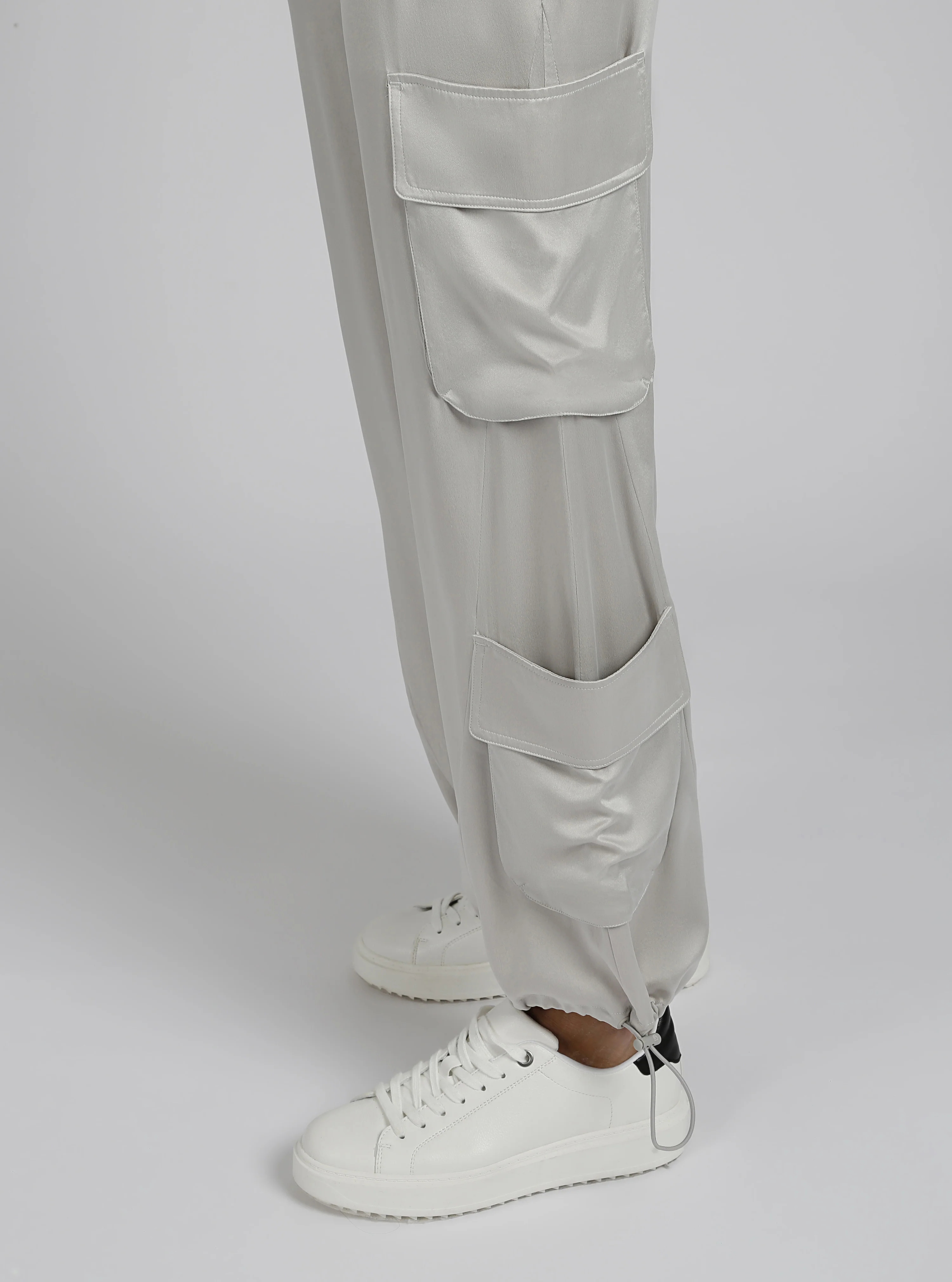 Chelsea Silk Wide Leg Cargo Pant - Image 9