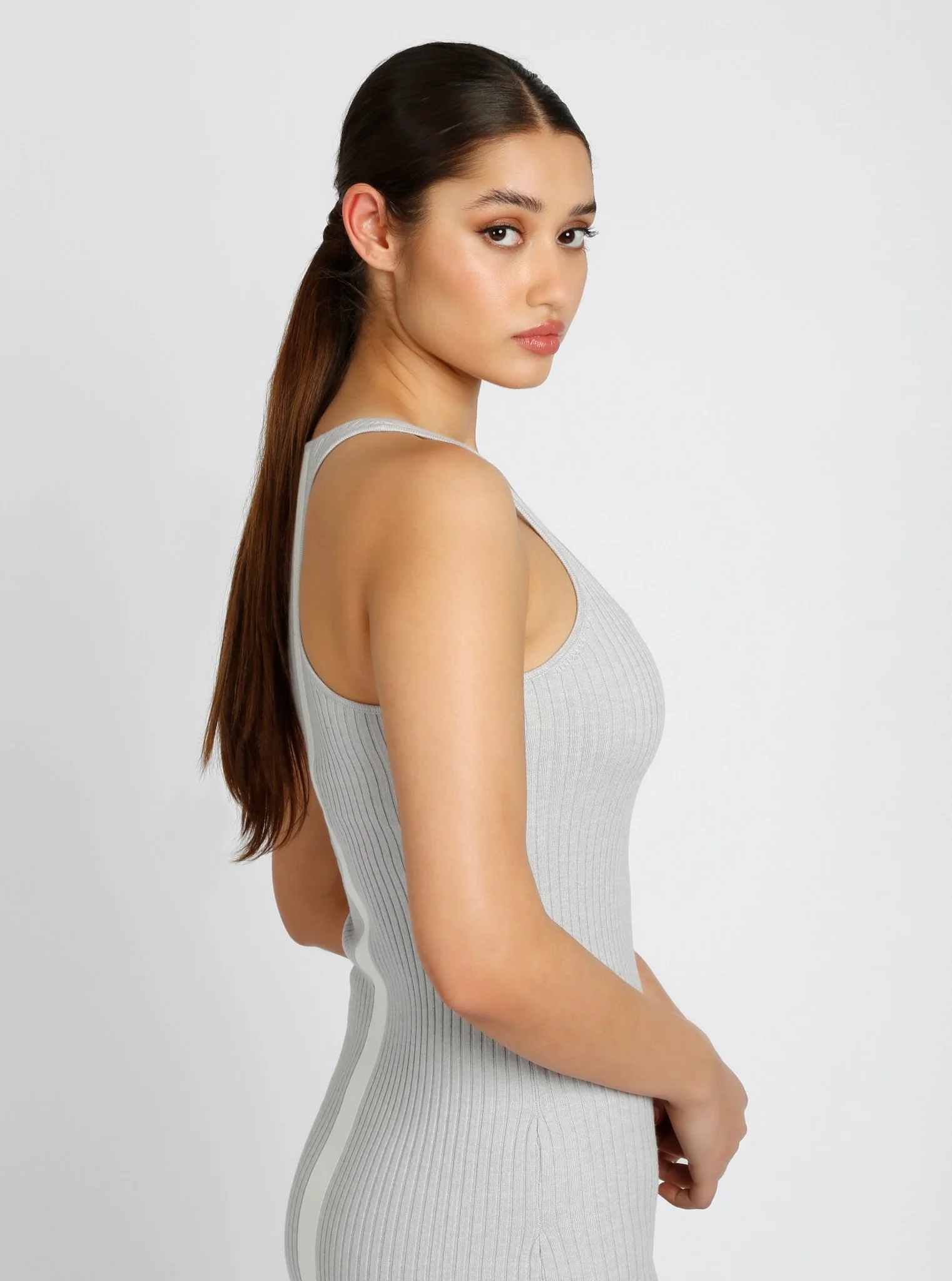 Color Block Dress FINAL SALE Vapor Gray or Naval Blue - Image 7