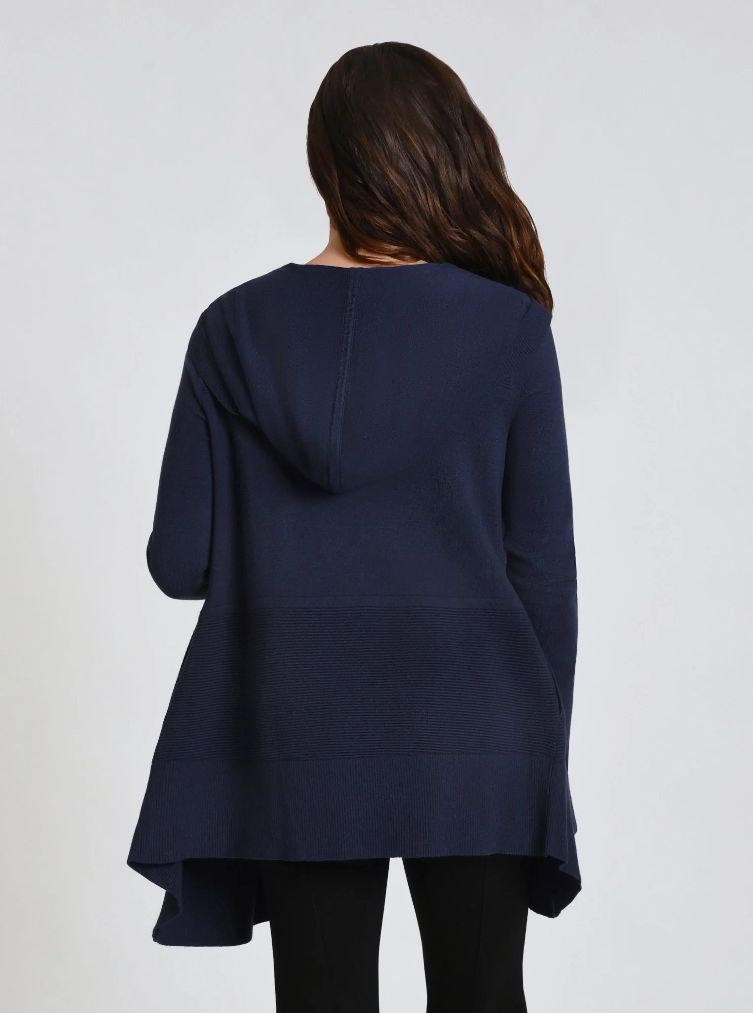 Cropped Portola Cardigan with Hood Black or Warm Taupe - FINAL SALE - Image 3