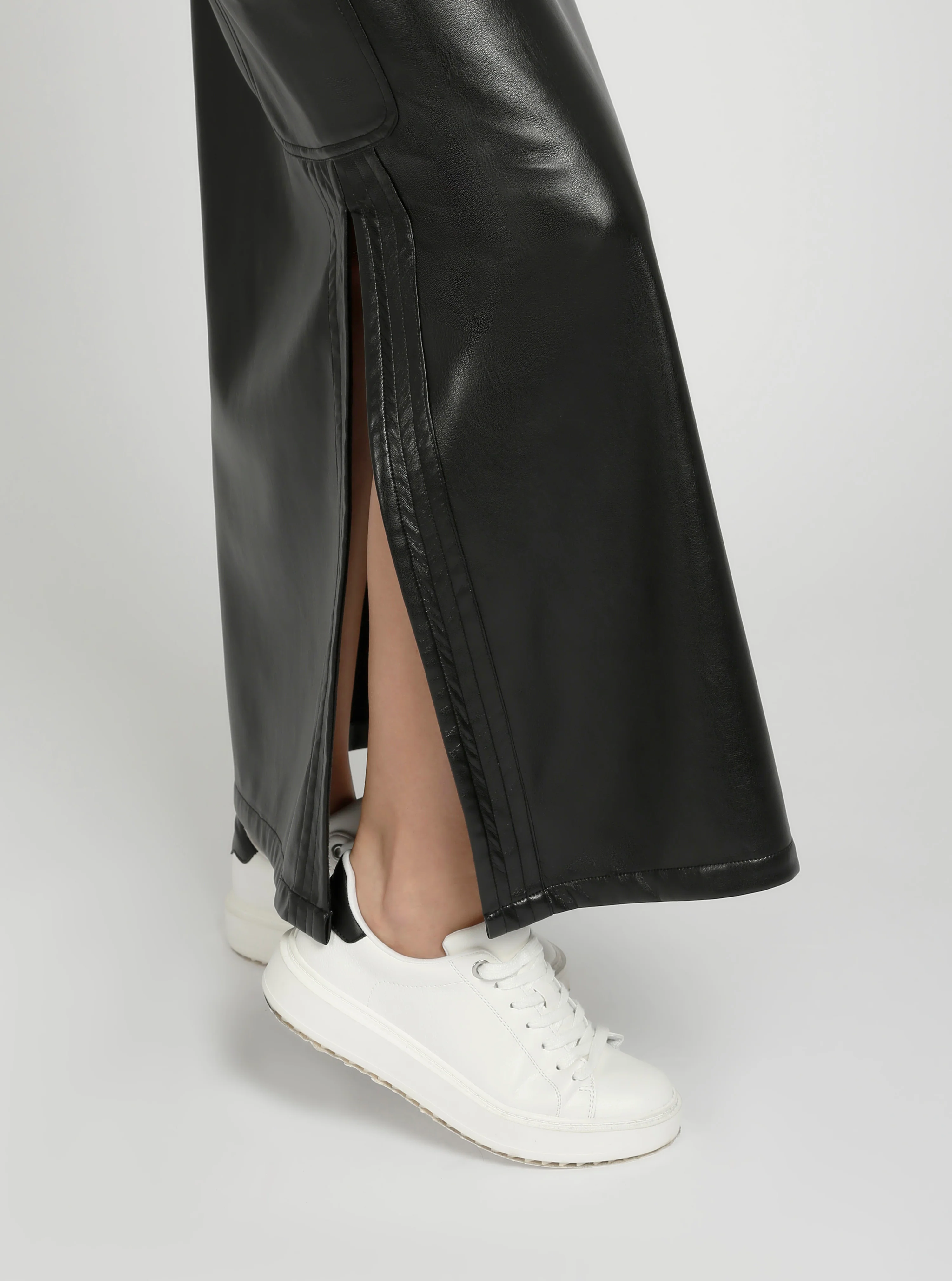 Delia Long Vegan Leather Skirt - Final Sale - Image 4
