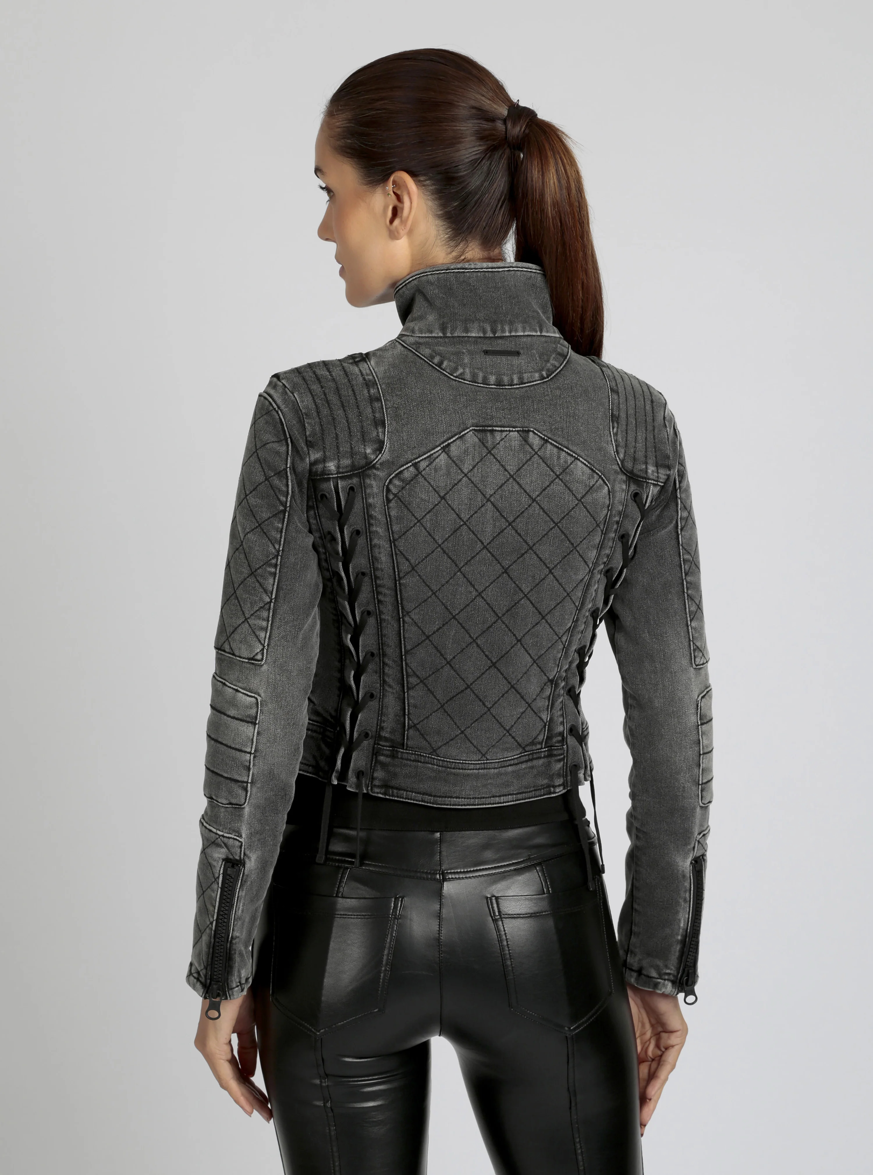 Denim Moto Jacket - Image 3