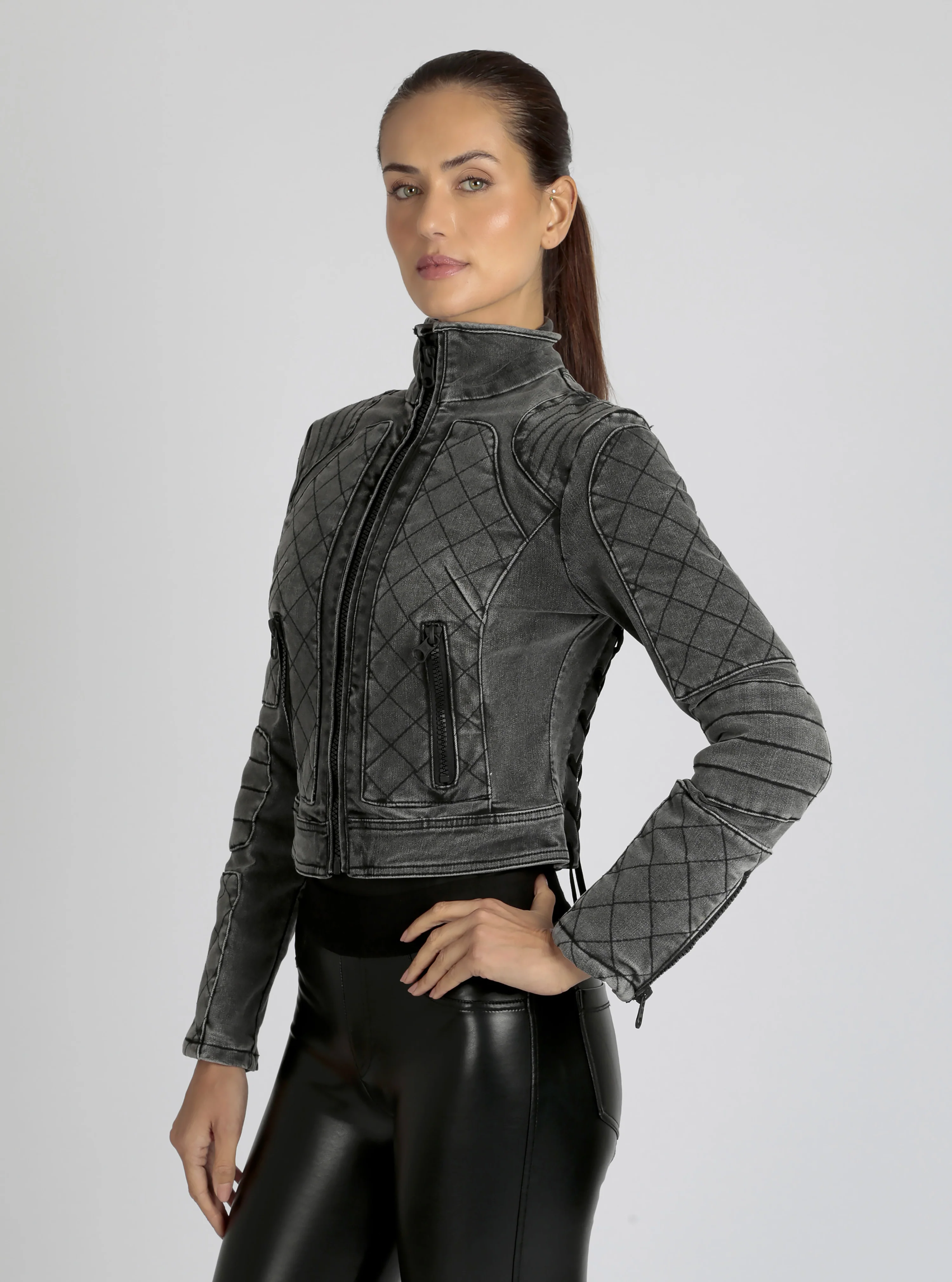 Denim Moto Jacket - Image 5