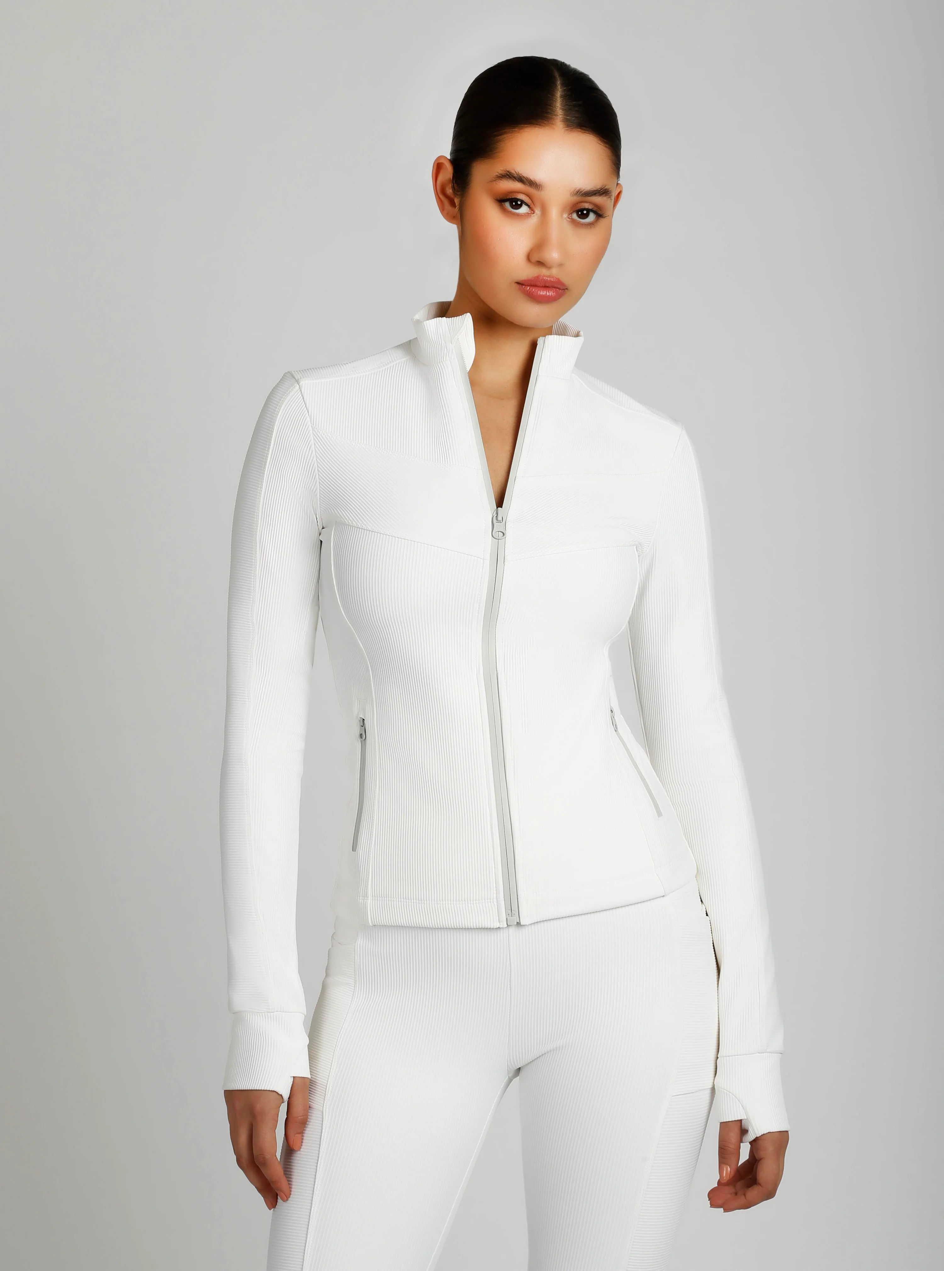 Directional Rib Activewear Fitted Jacket - Image 17