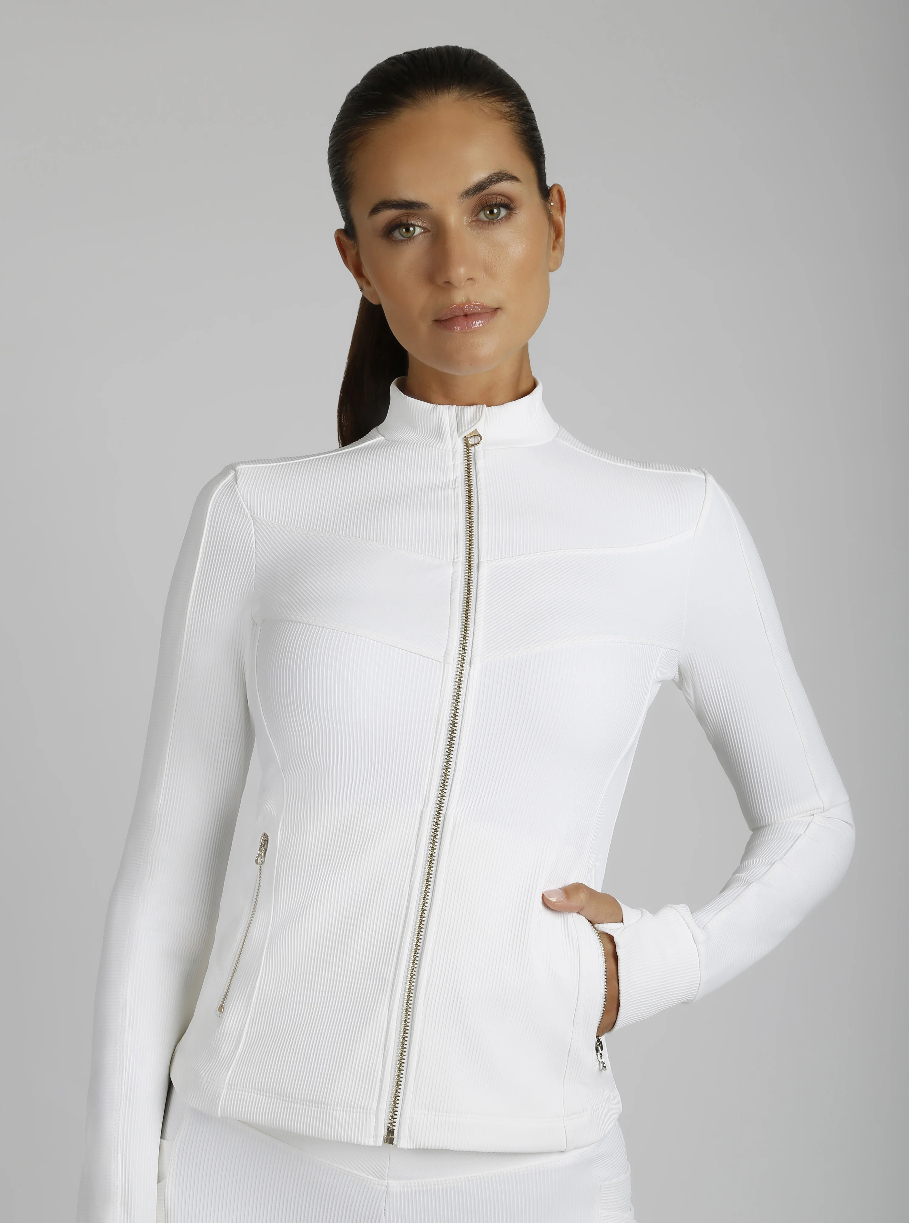 Directional Rib Activewear Jacket Gold Trims - Image 11