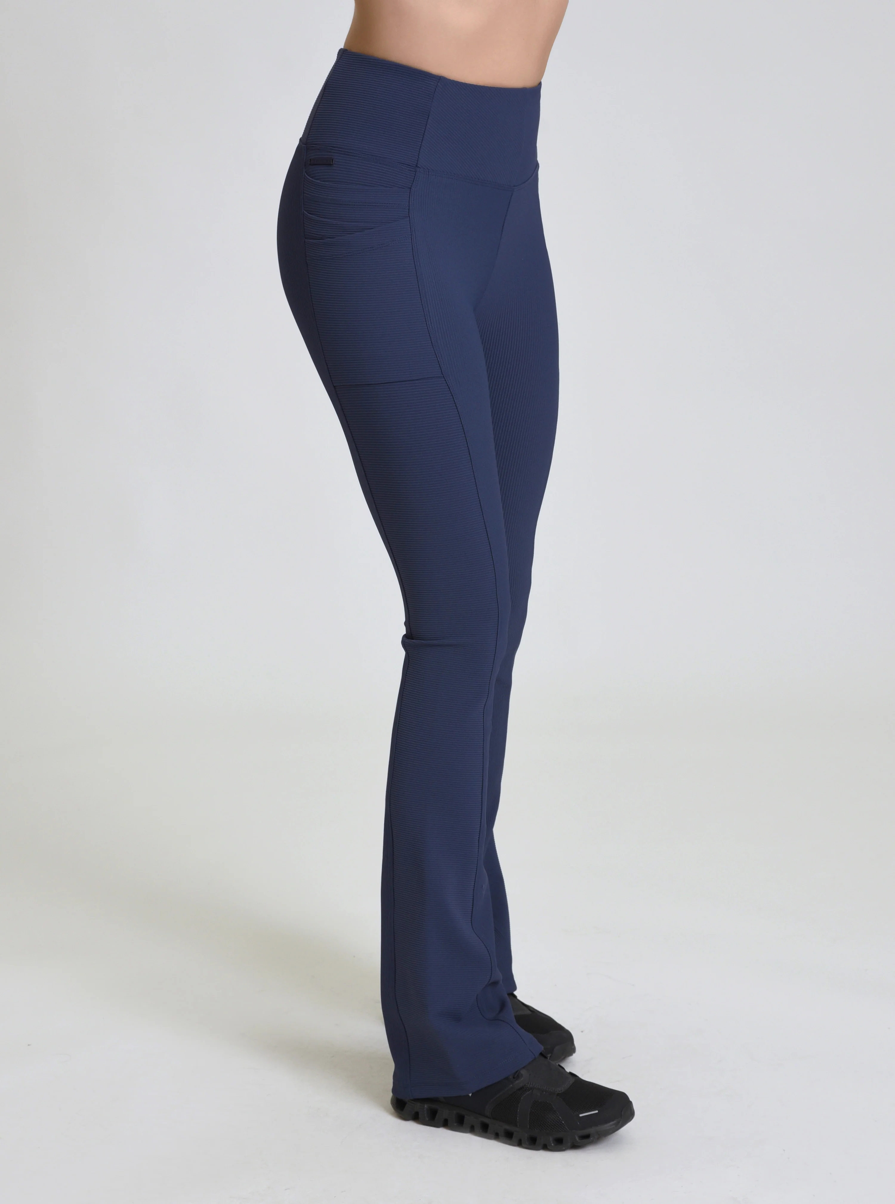 Directional Rib Bootcut Pant - Navy - Image 3