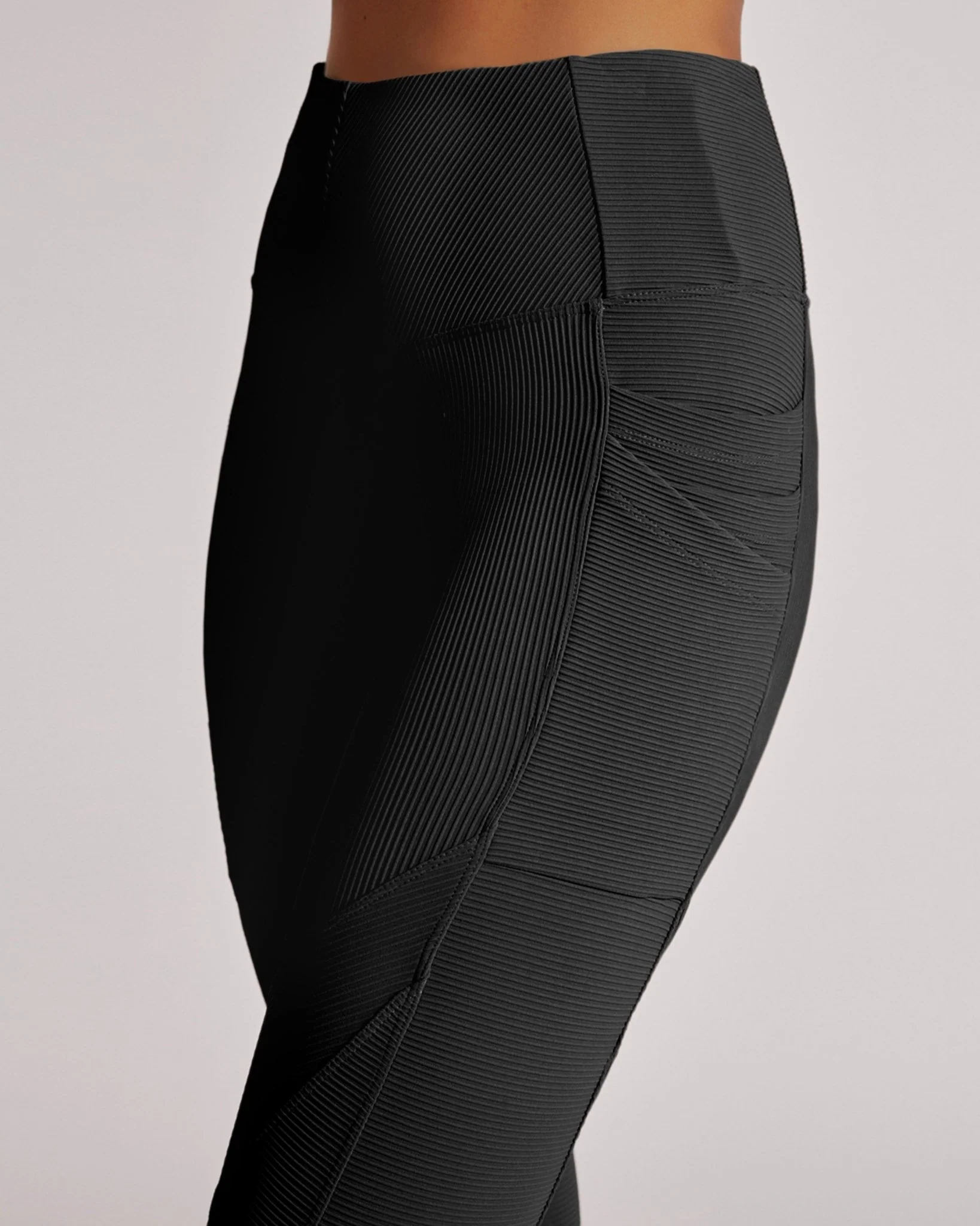 Directional Rib Legging - Black - Image 4