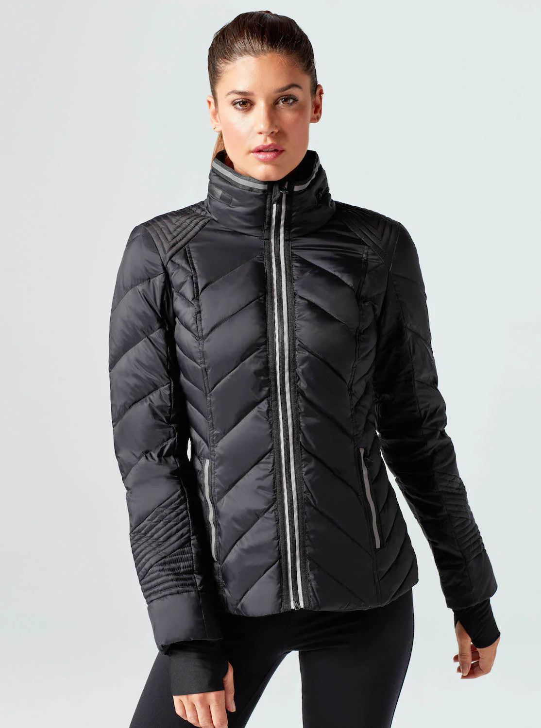 Down Filled Puffer with Reflective Jacket - Black - FINAL SALE