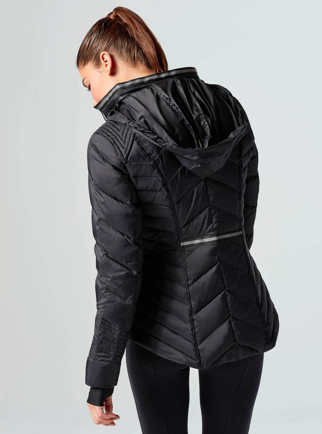 Down Filled Puffer with Reflective Jacket - Black - FINAL SALE - Image 2