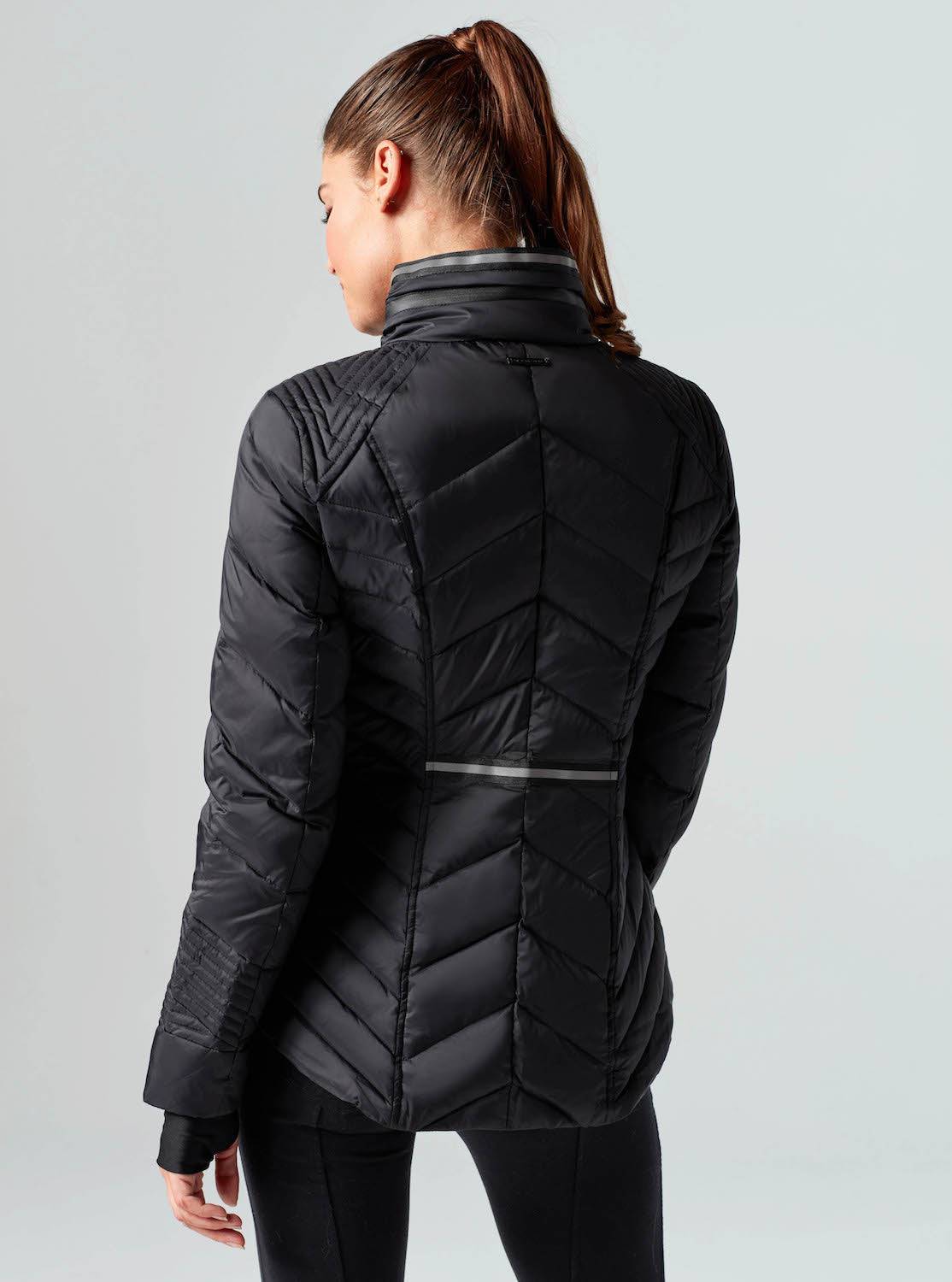 Down Filled Puffer with Reflective Jacket - Black - FINAL SALE - Image 3