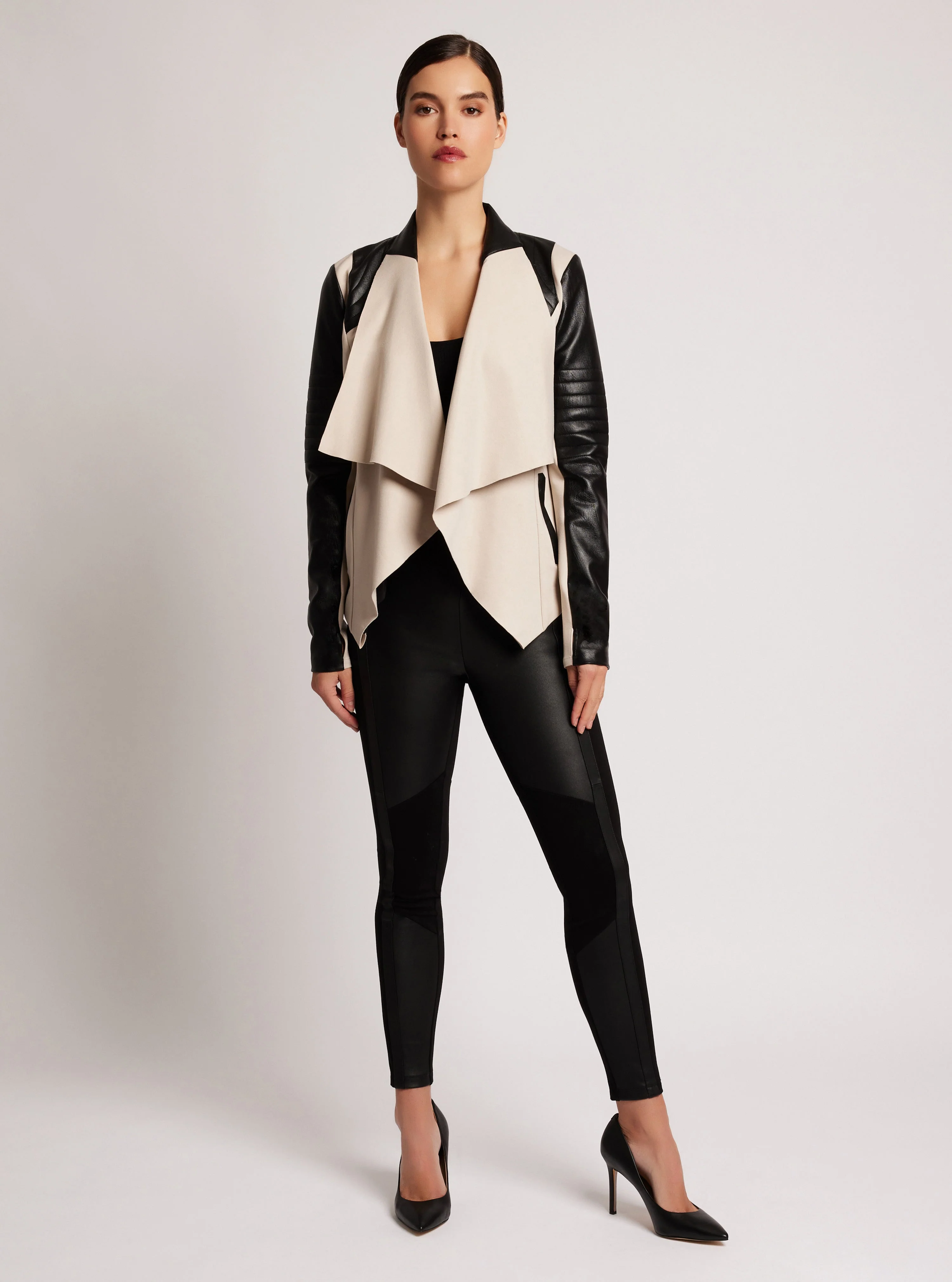 Drape Front Jacket Clay/Black - FINAL SALE - Image 3