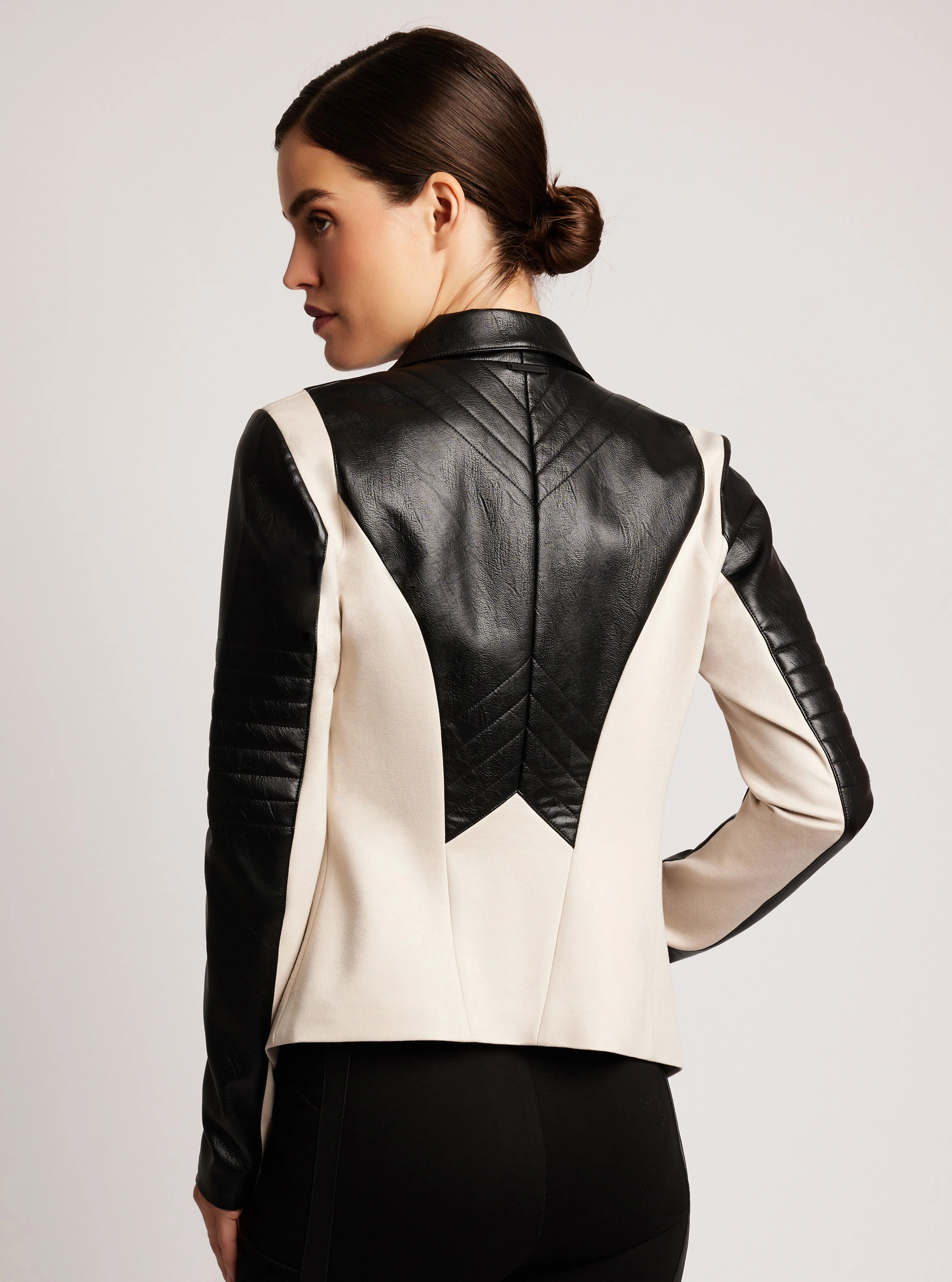 Drape Front Jacket Clay/Black - FINAL SALE - Image 4