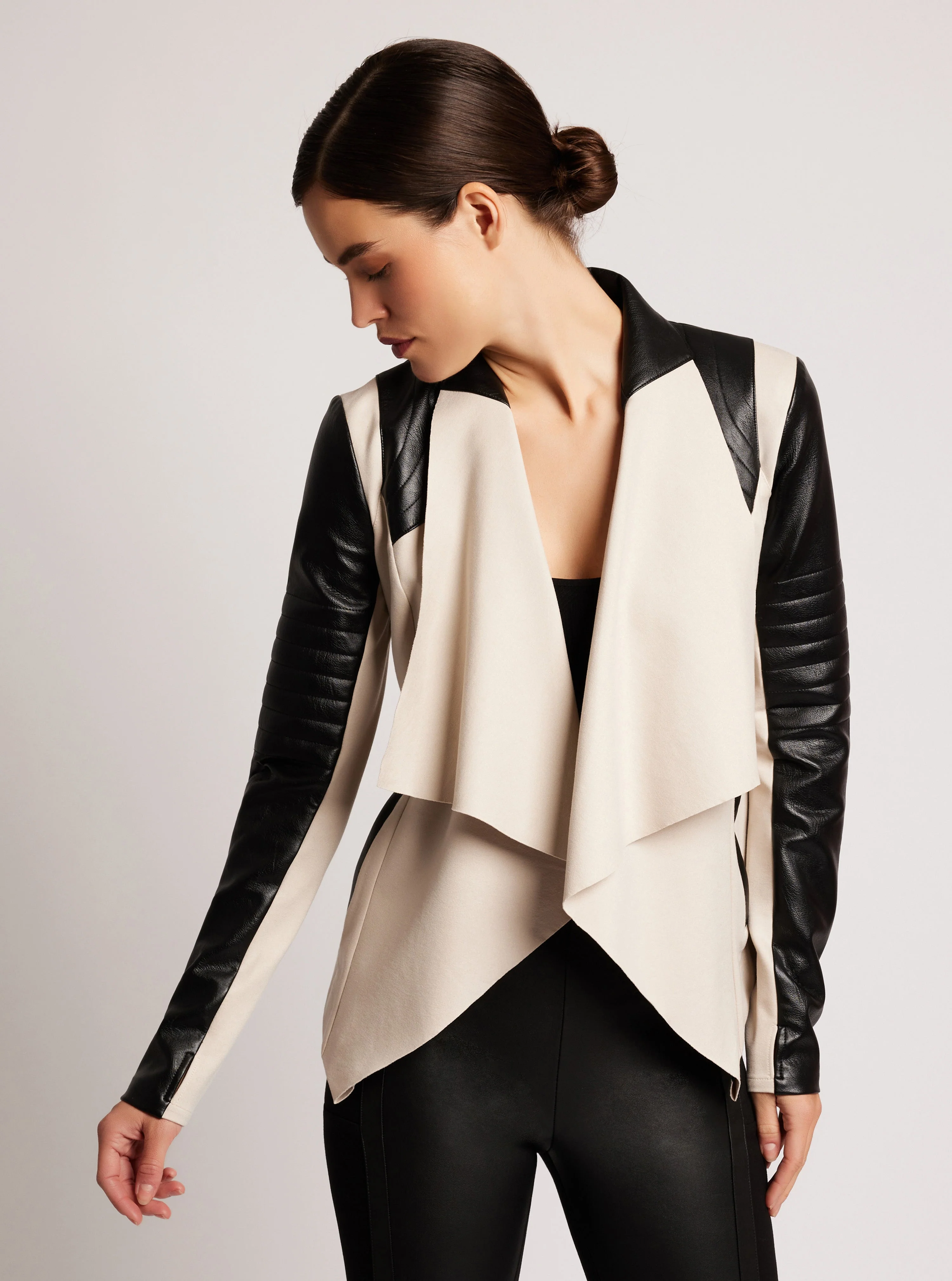 Drape Front Jacket Clay/Black - FINAL SALE - Image 5