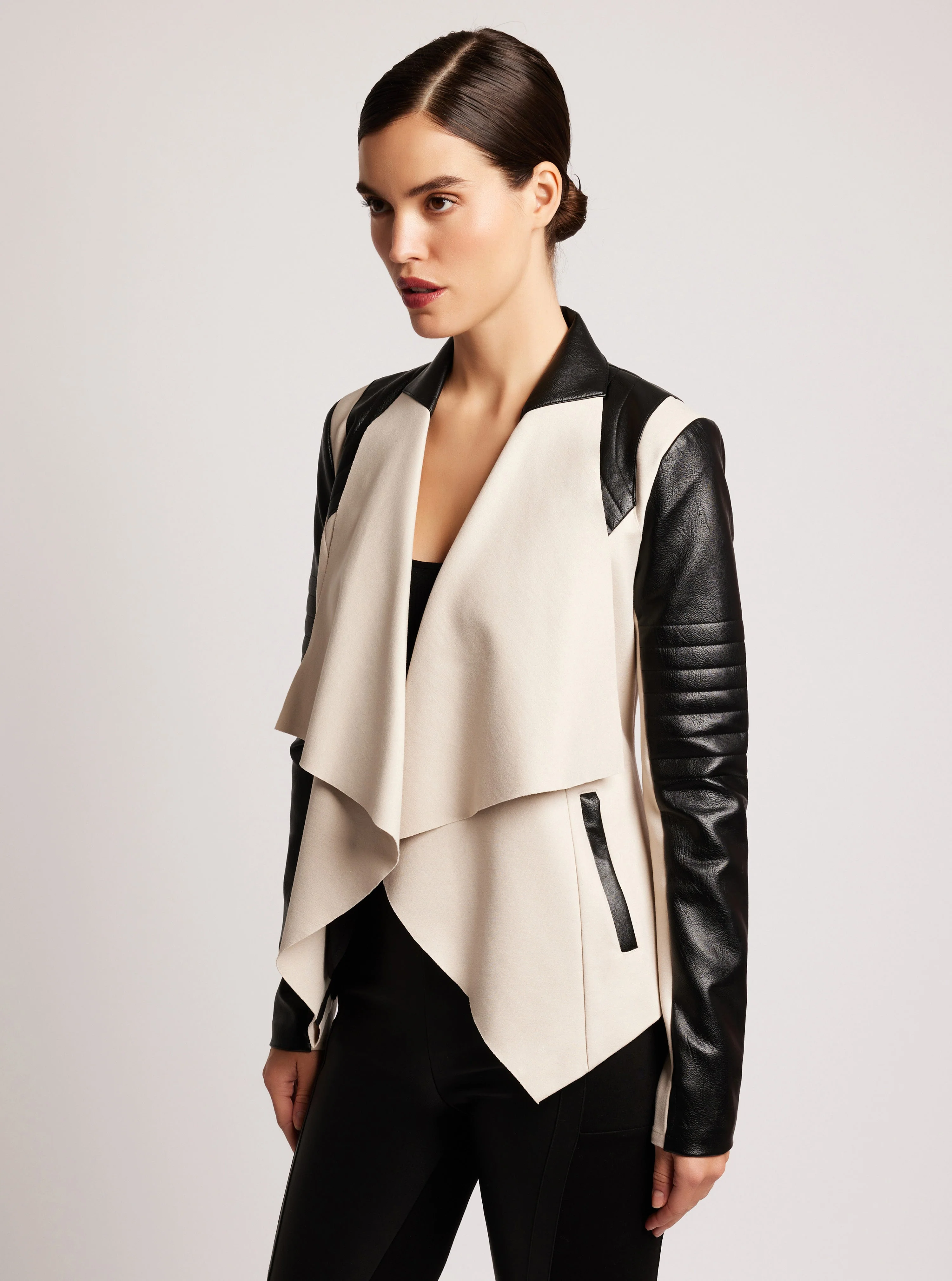 Drape Front Jacket Clay/Black - FINAL SALE - Image 6