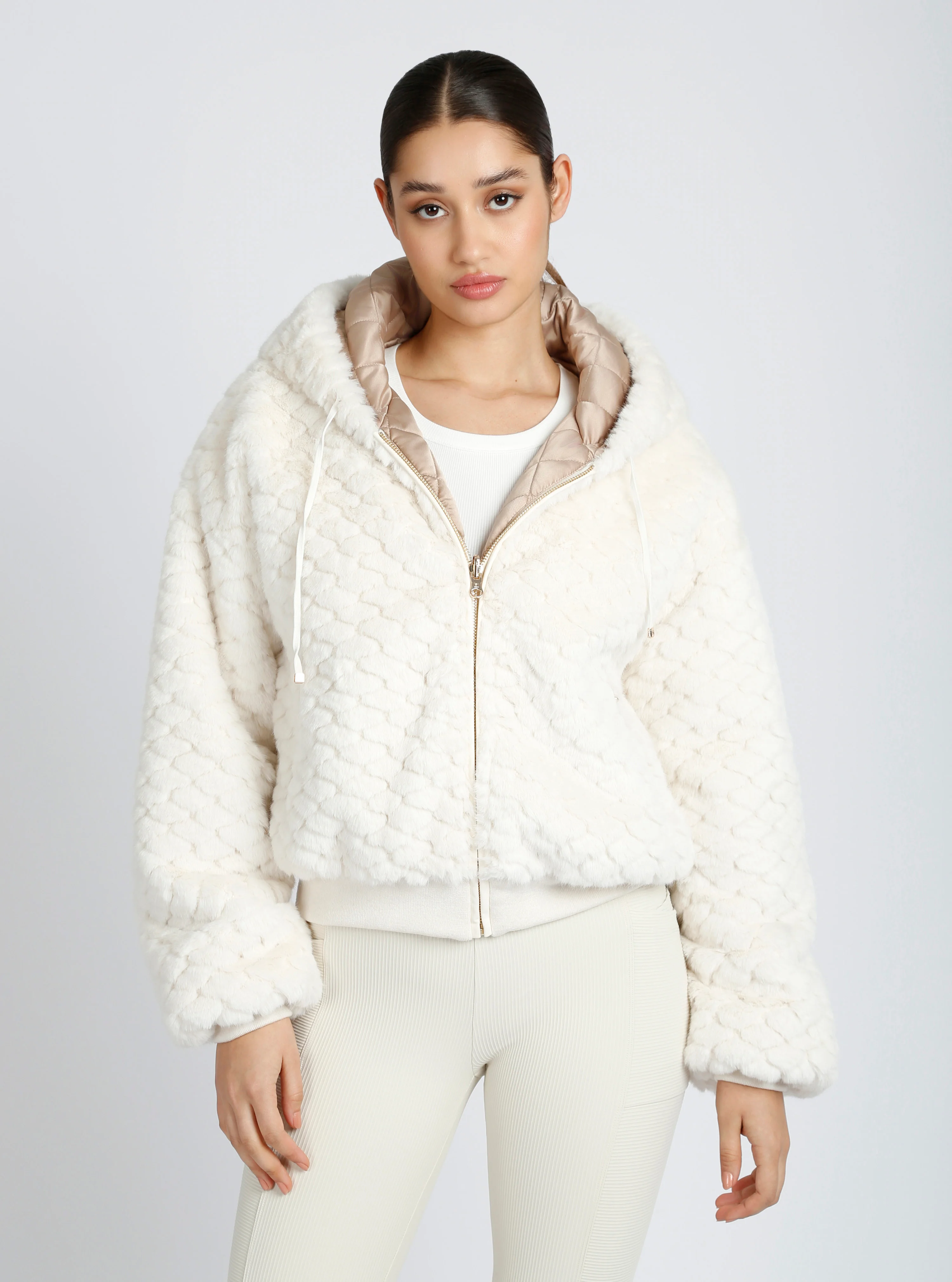 Fawn Reversible Faux Fur Hoodie - Image 10