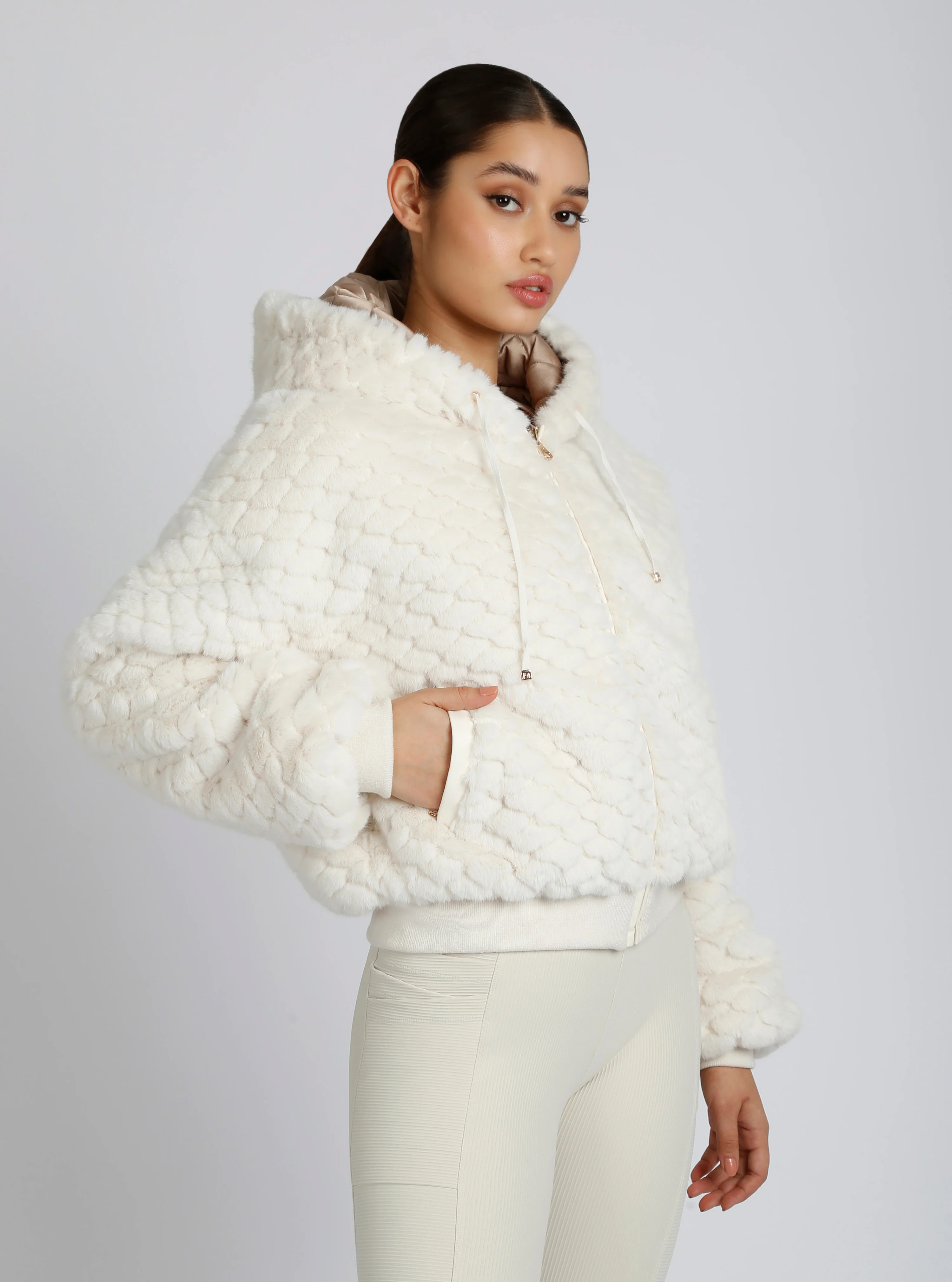 Fawn Reversible Faux Fur Hoodie - Image 11