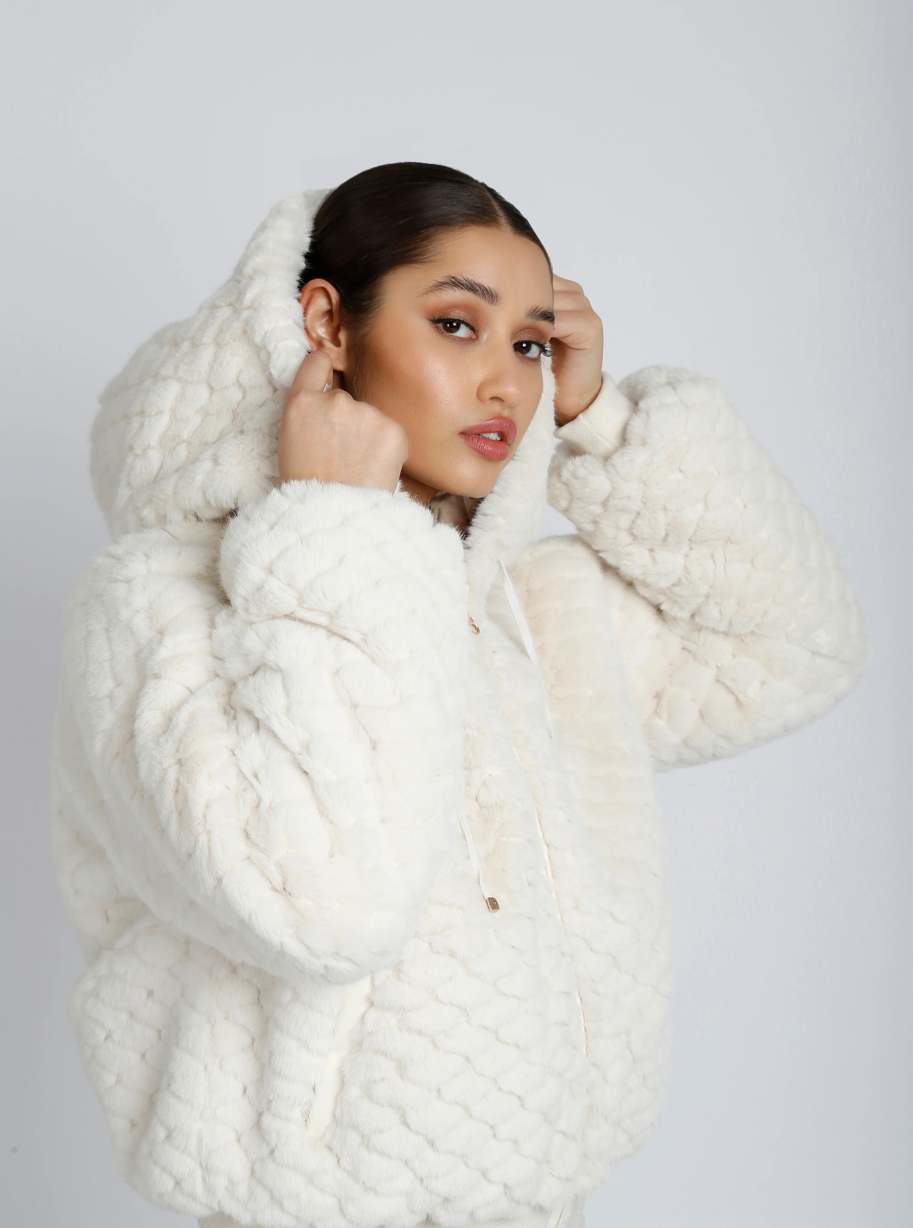 Fawn Reversible Faux Fur Hoodie - Image 13