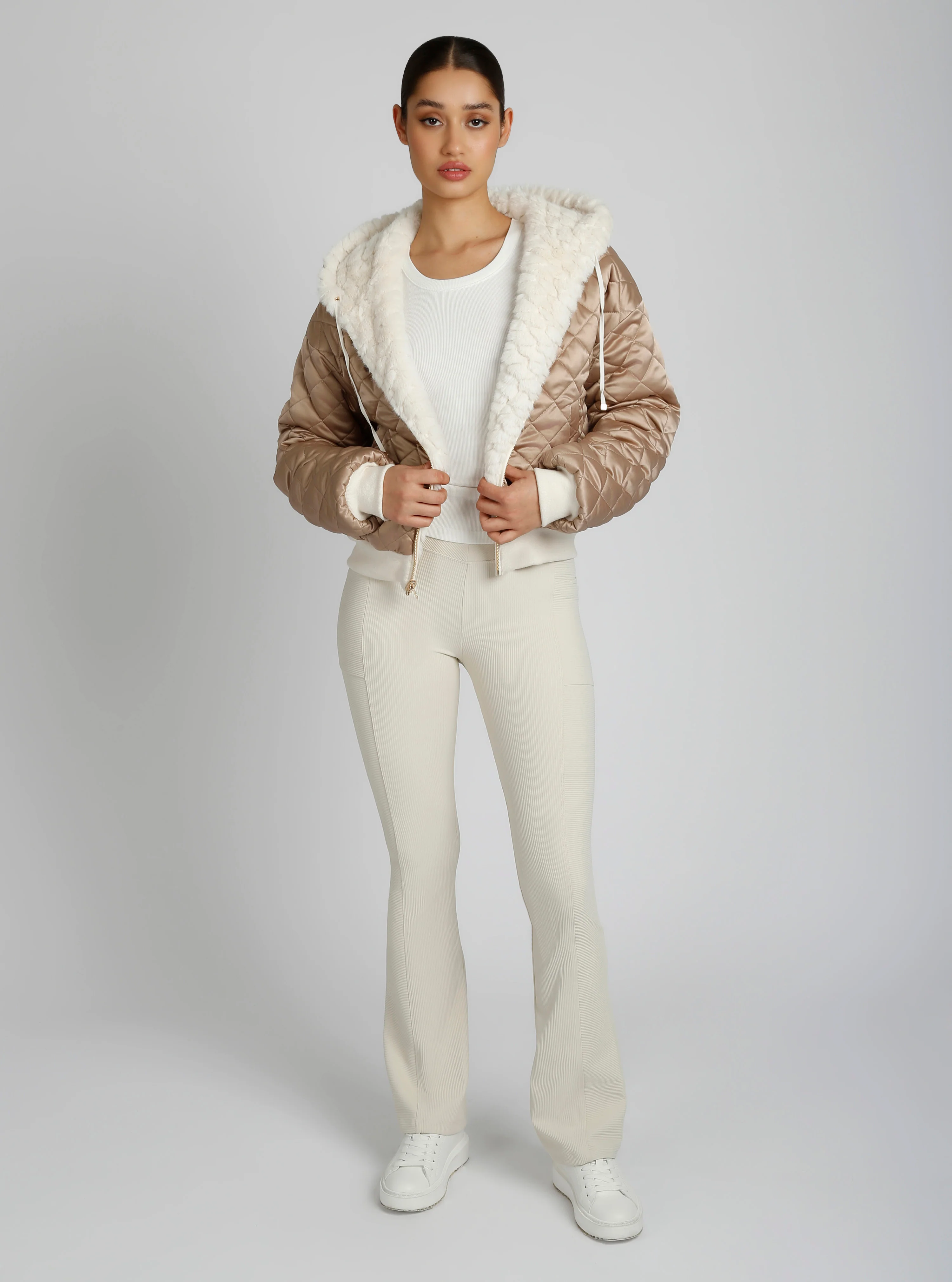 Fawn Reversible Faux Fur Hoodie - Image 14