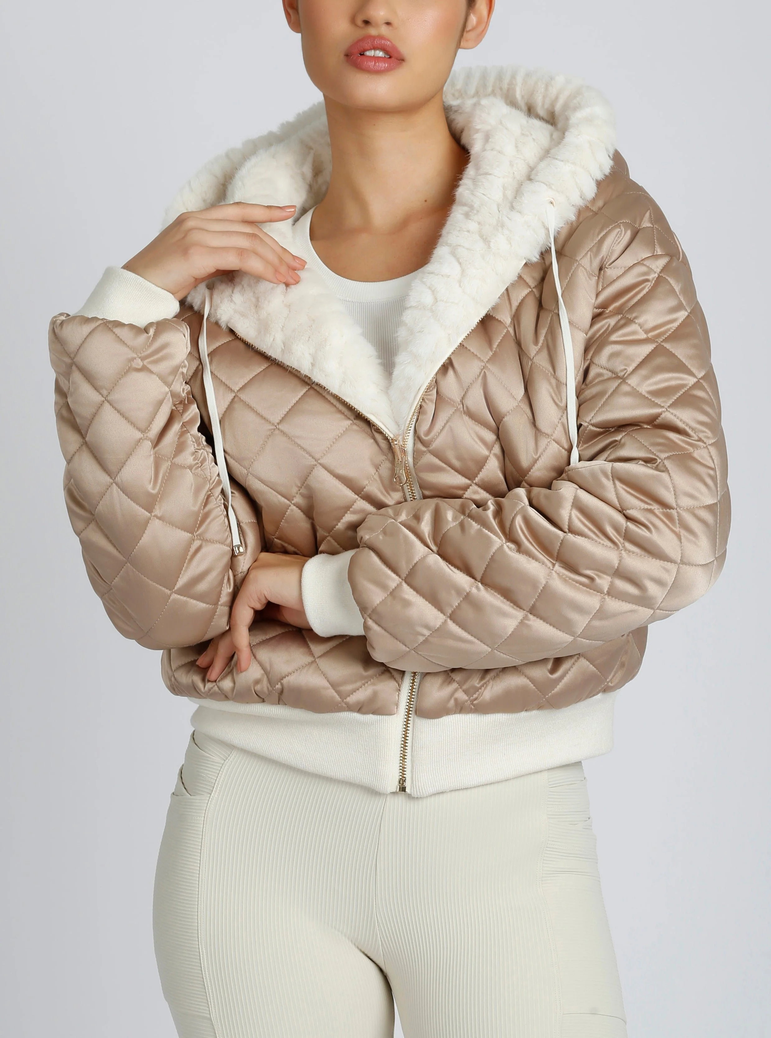 Fawn Reversible Faux Fur Hoodie - Image 3