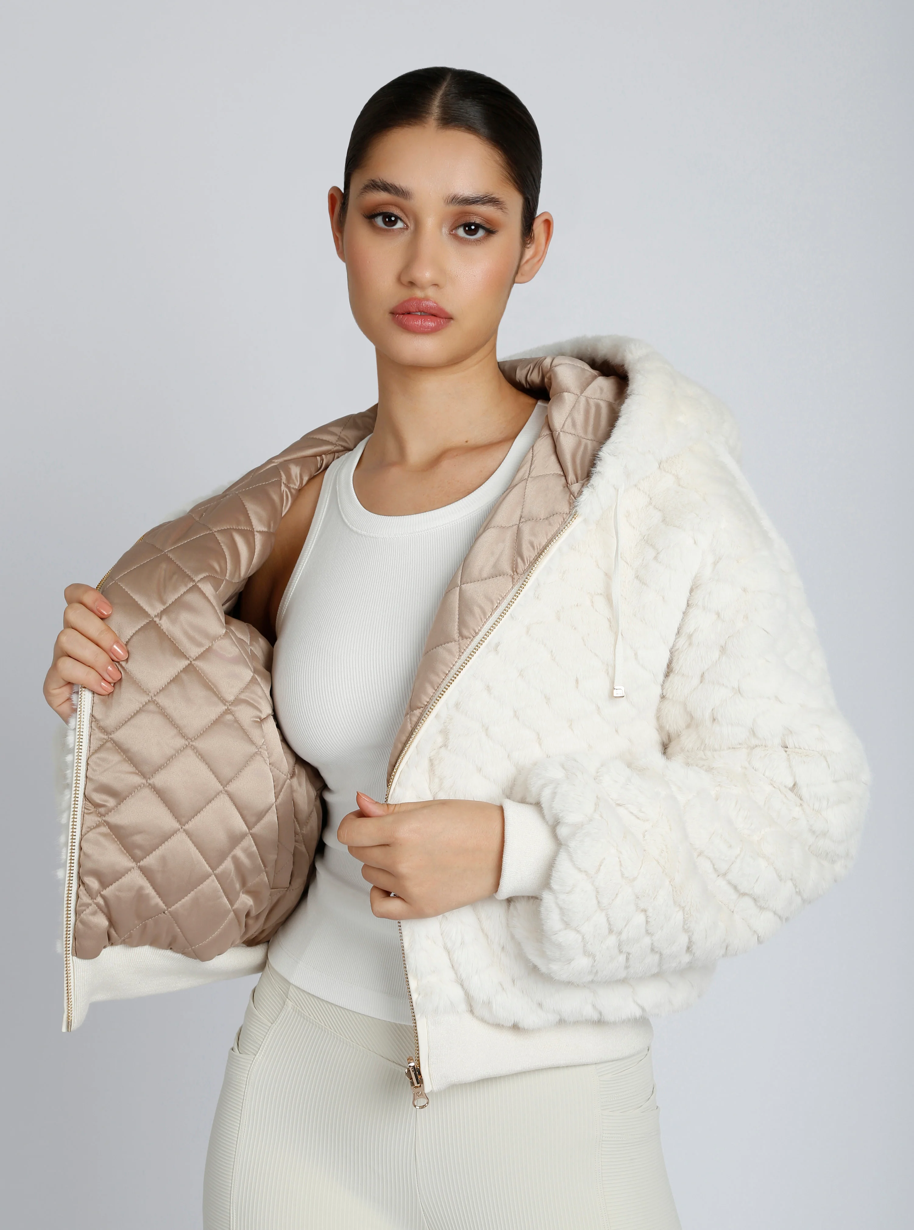 Fawn Reversible Faux Fur Hoodie - Image 5
