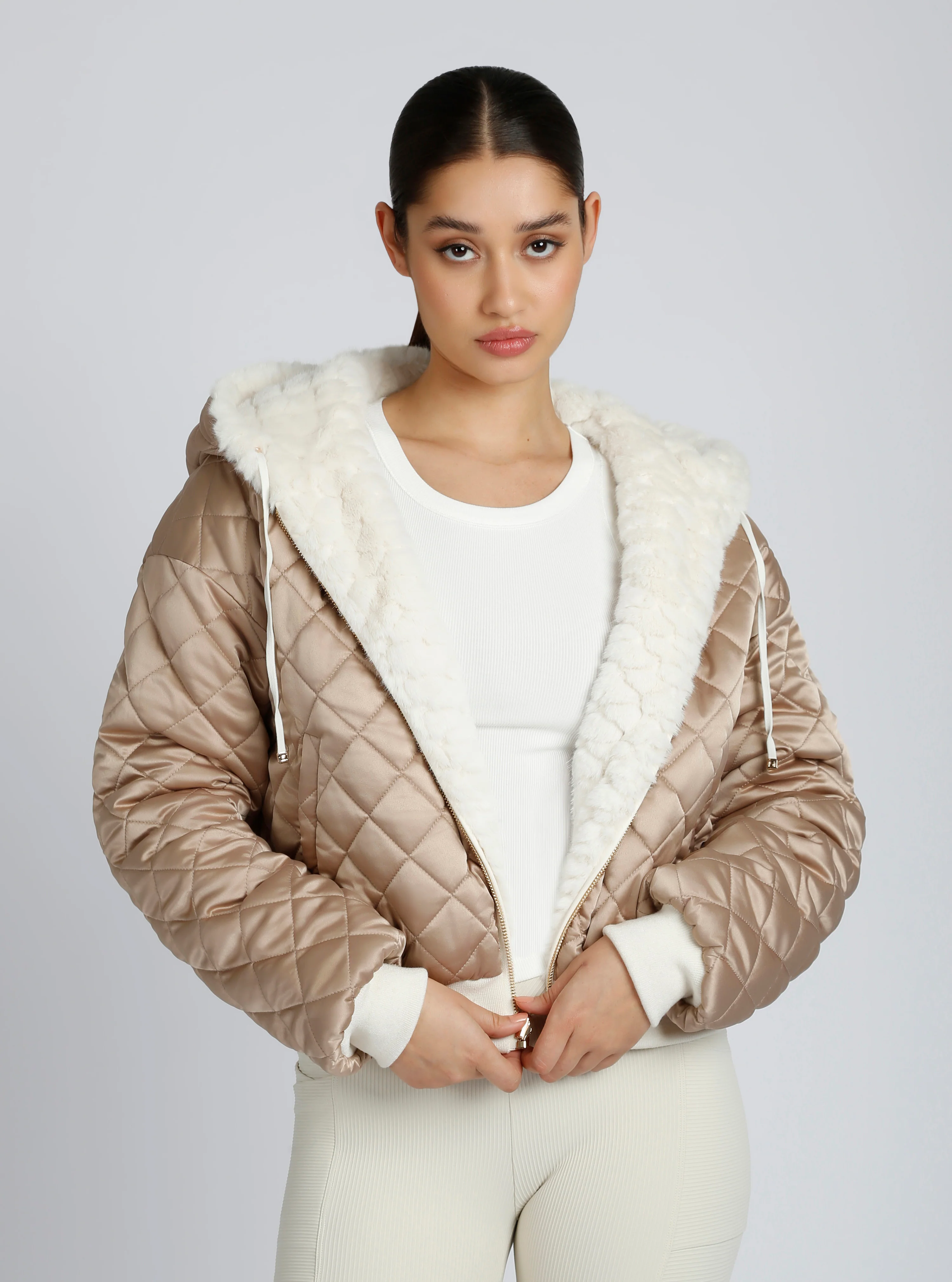 Fawn Reversible Faux Fur Hoodie - Image 6