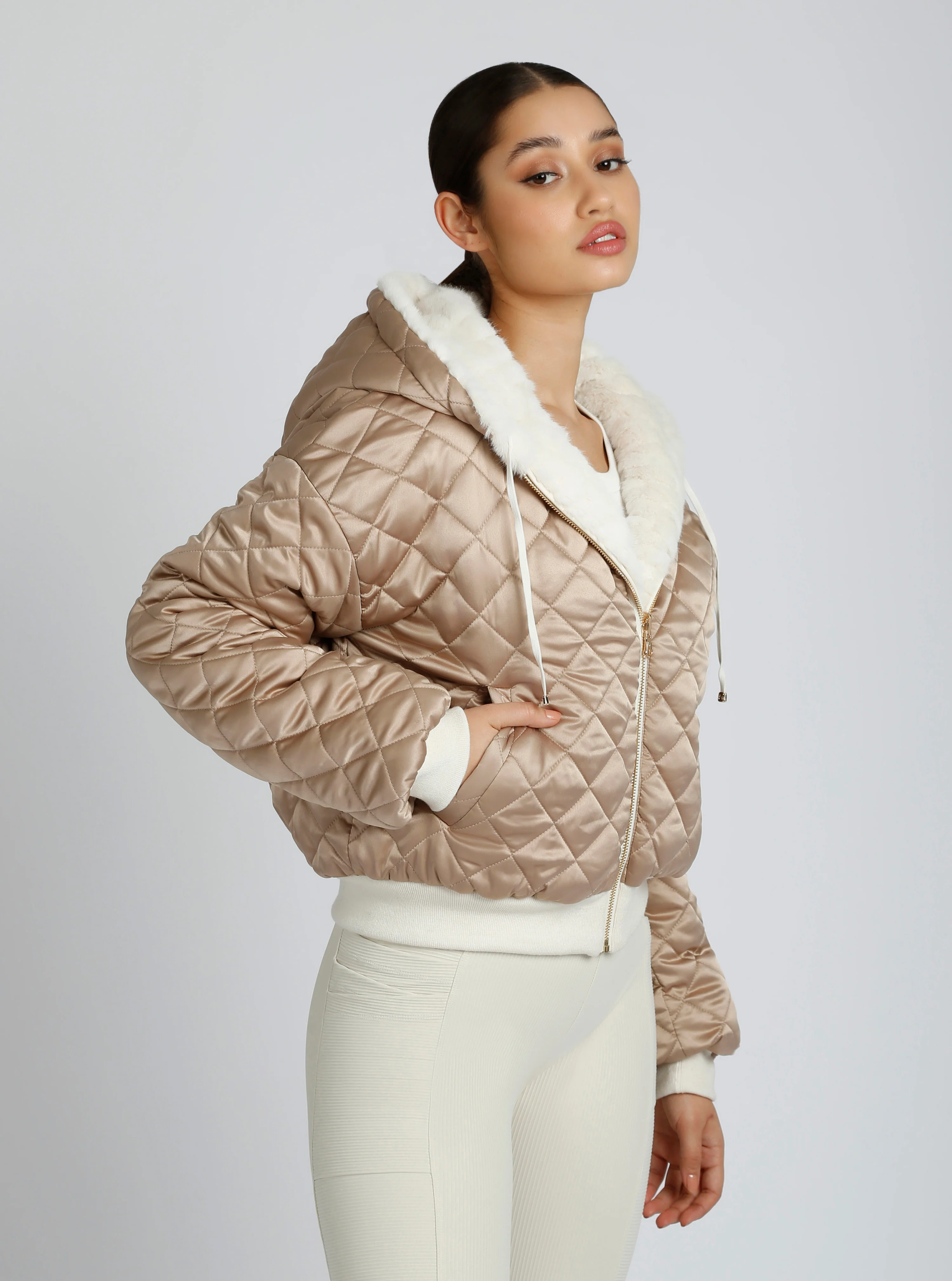 Fawn Reversible Faux Fur Hoodie - Image 7