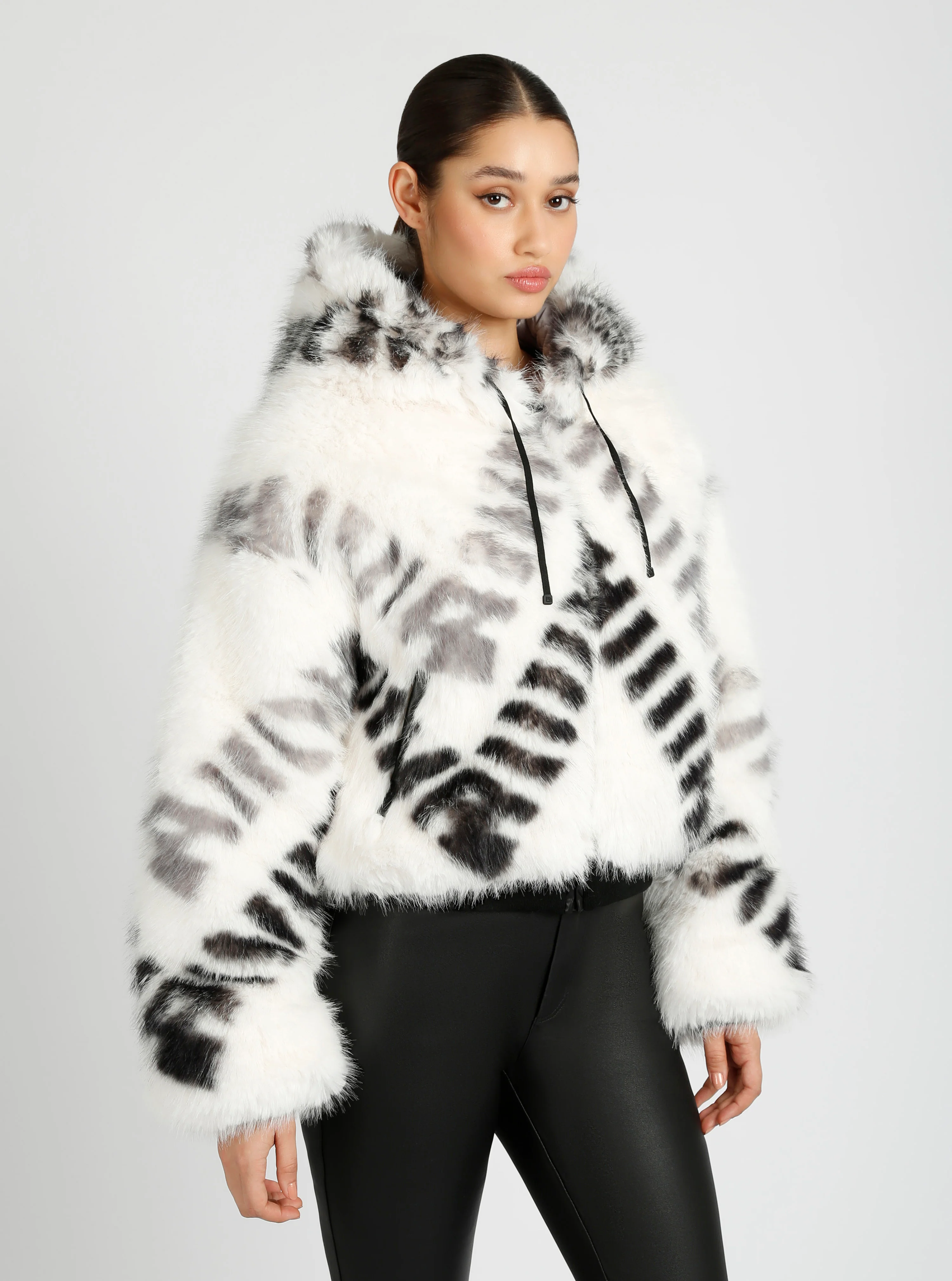 Galena Reversible Faux Fur Hoodie - Image 10