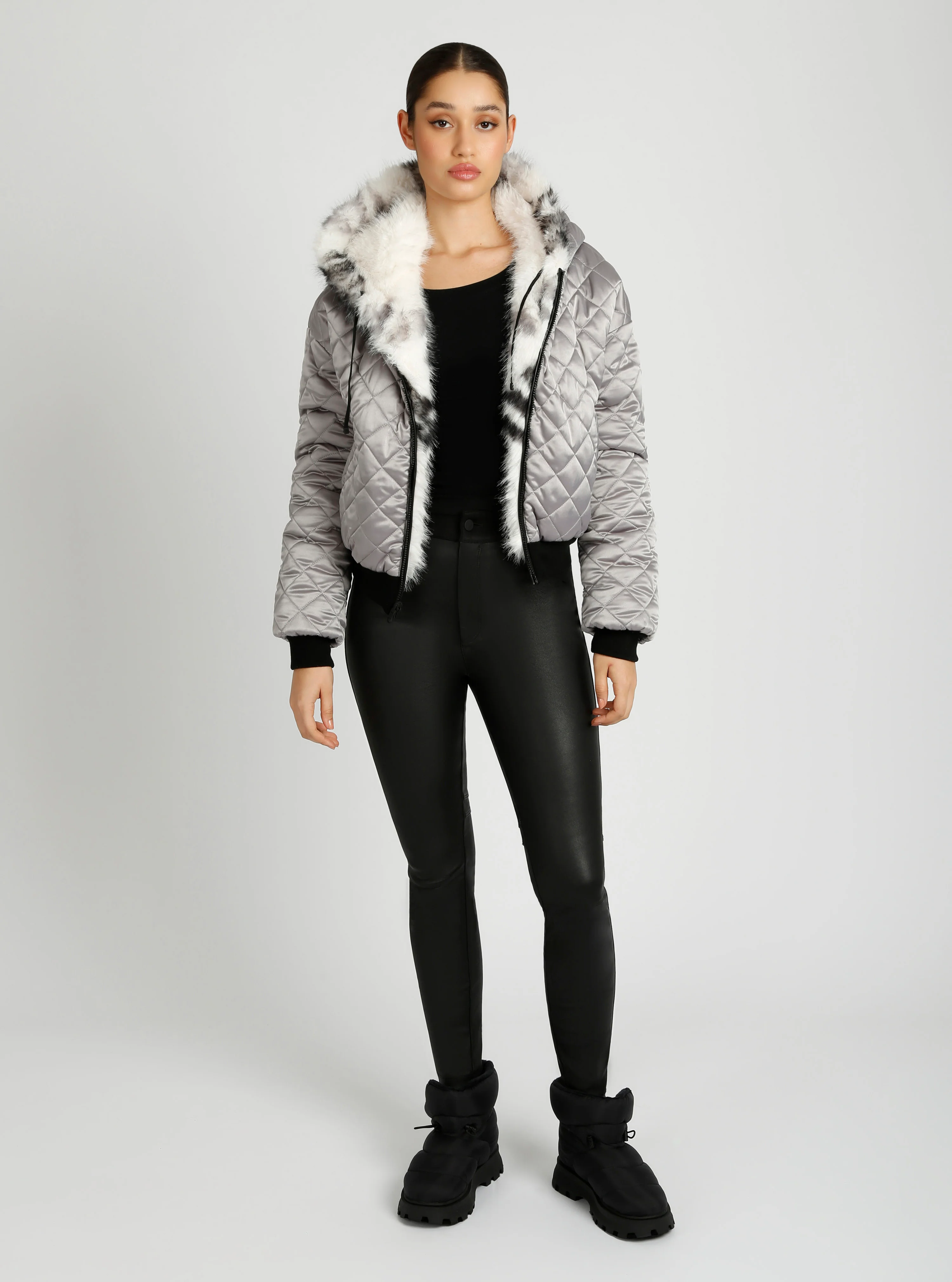 Galena Reversible Faux Fur Hoodie - Image 5