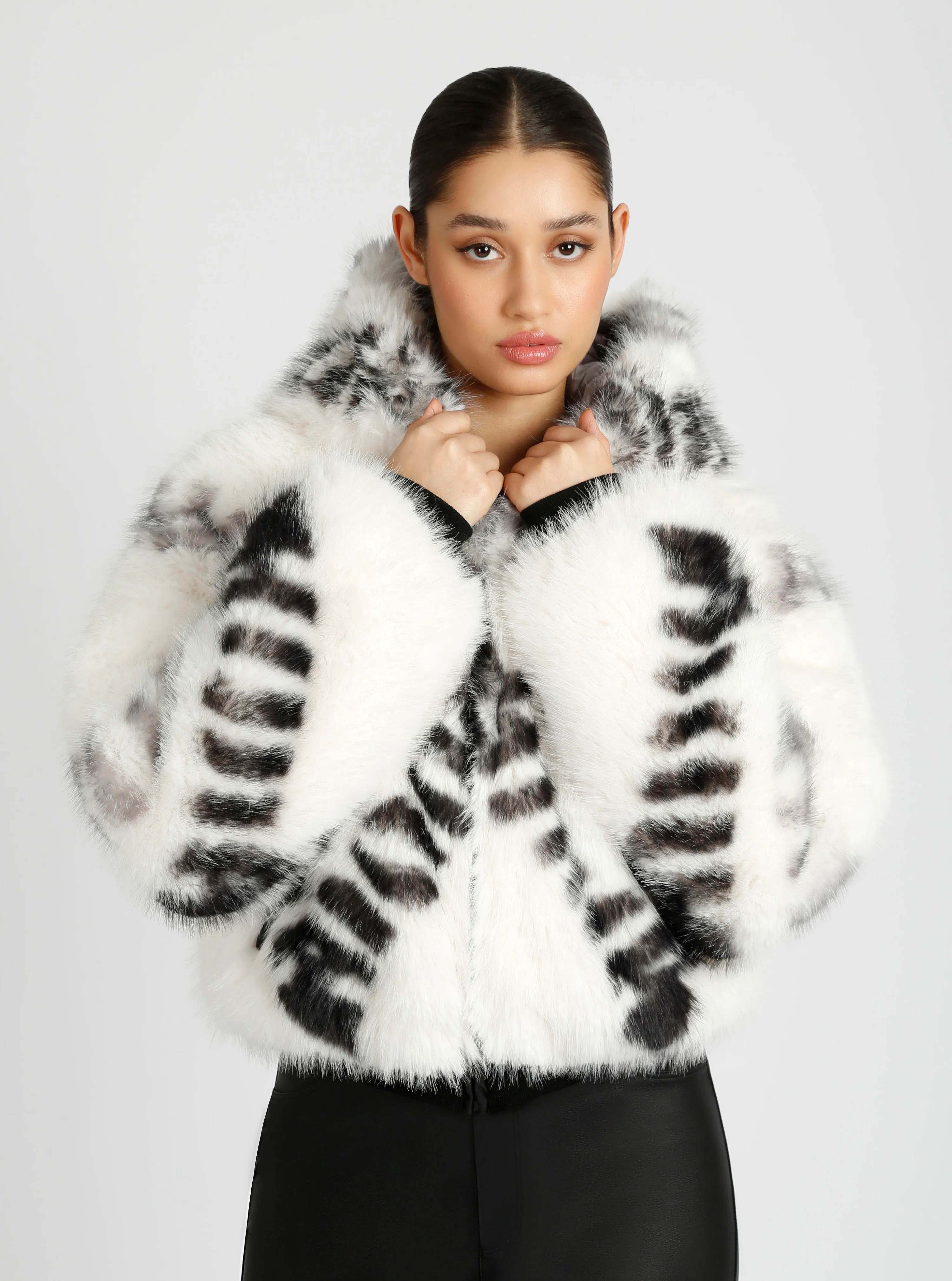 Galena Reversible Faux Fur Hoodie - Image 8