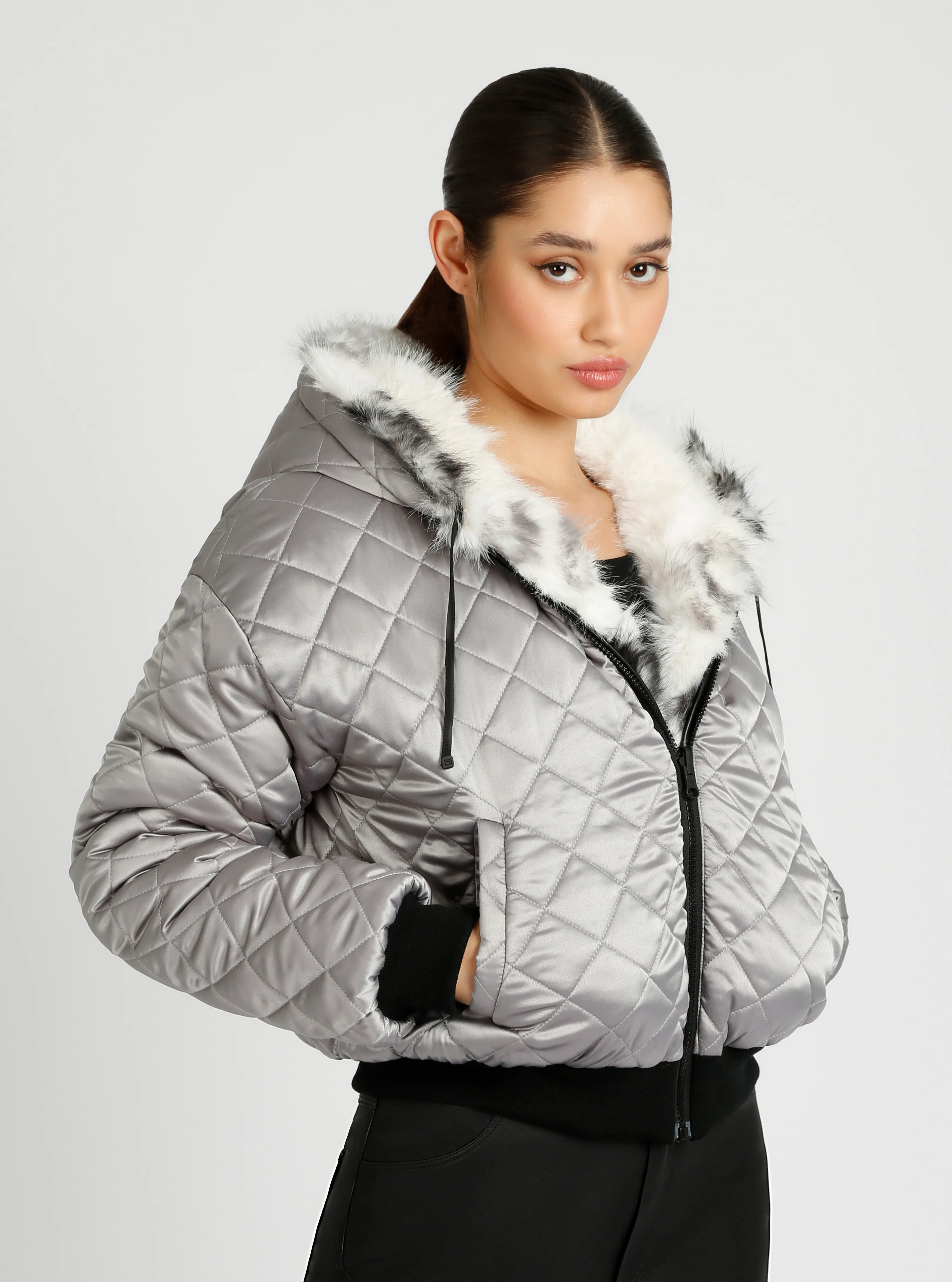 Galena Reversible Faux Fur Hoodie - Image 9