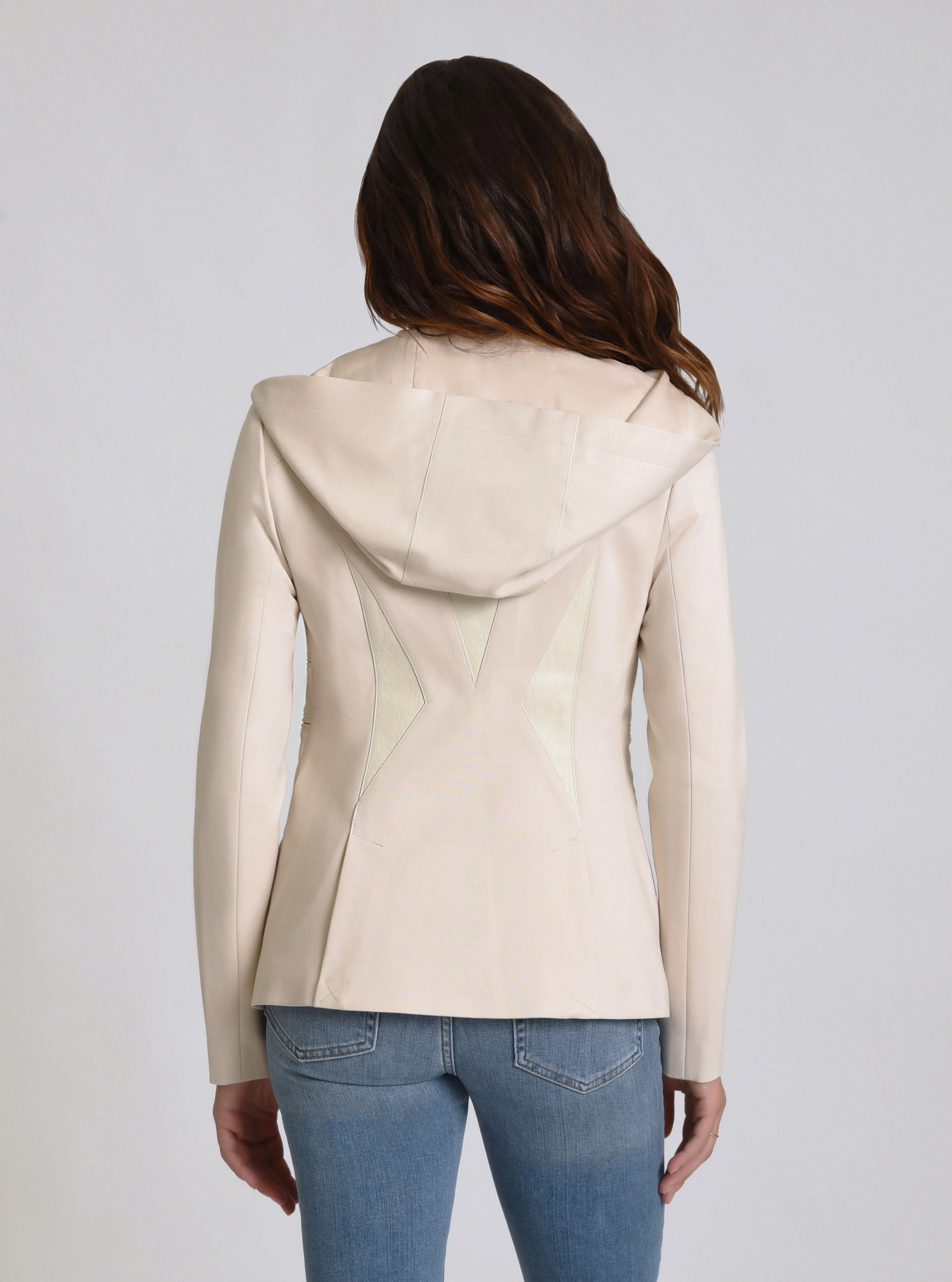 GAYATRI HOODED BLAZER - Chalk or Naval Blue - FINAL SALE - Image 4