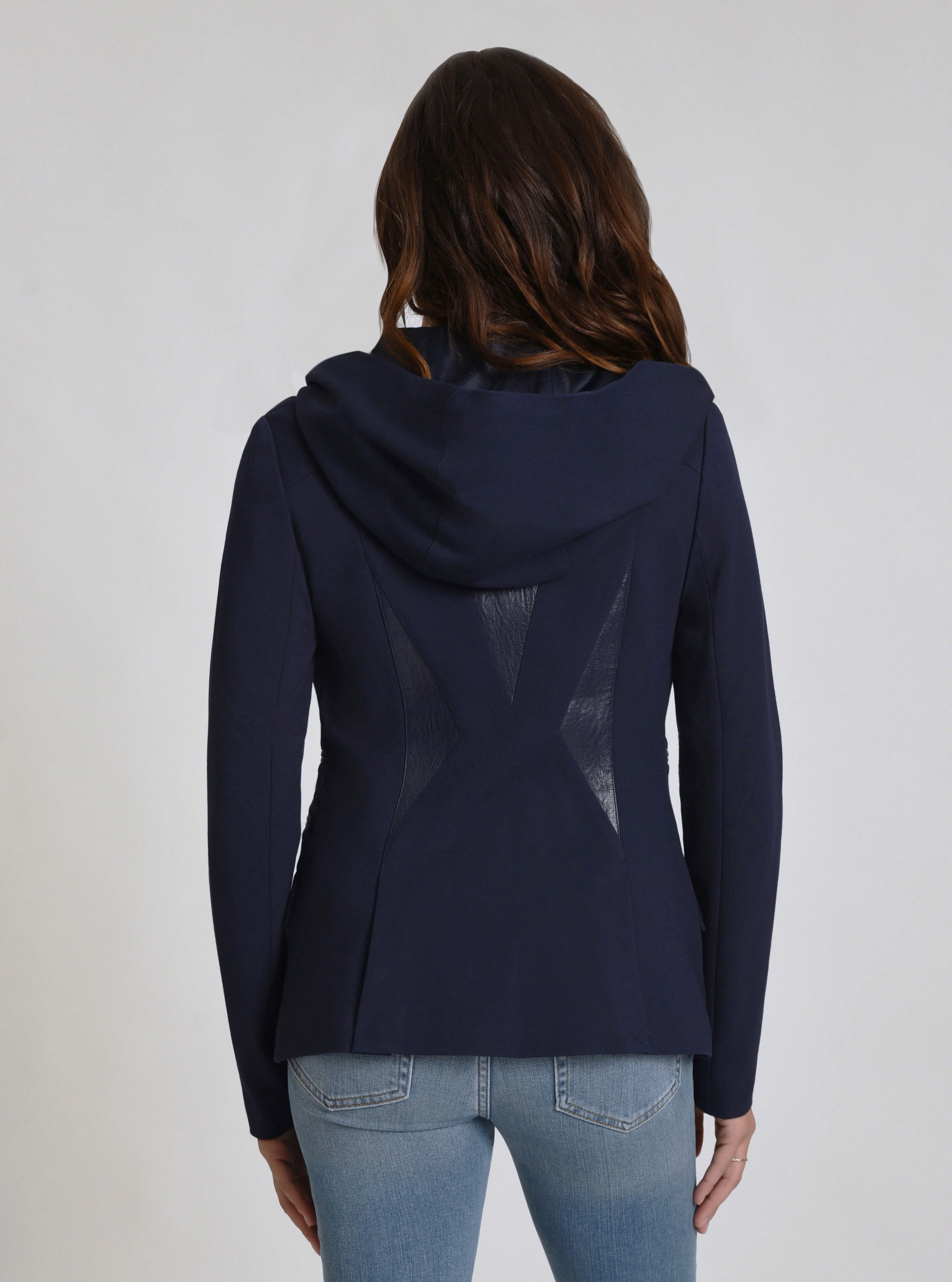 GAYATRI HOODED BLAZER - Chalk or Naval Blue - FINAL SALE - Image 8